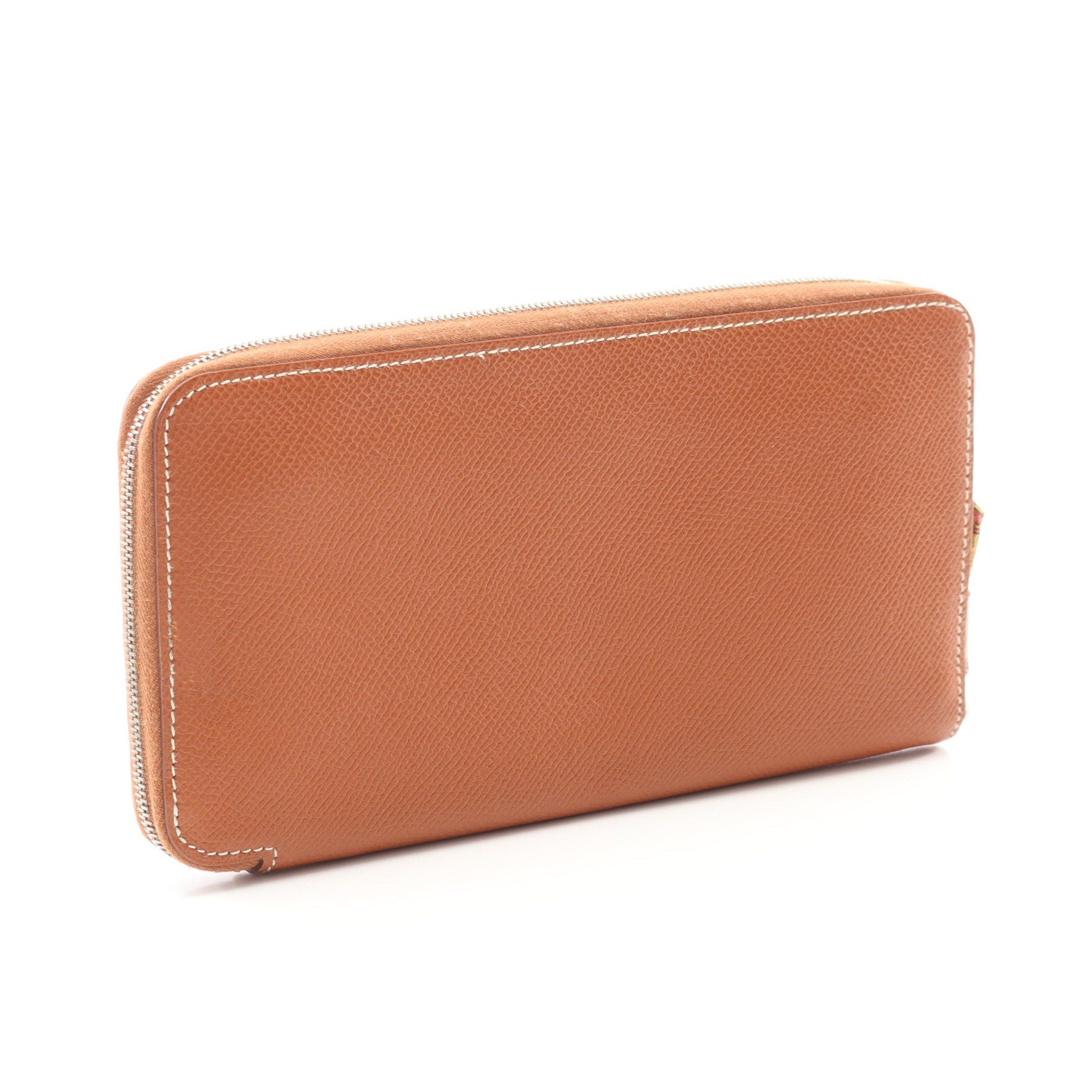 Hermes Hermes Azap Long Silk In Cognac Round Zipper Wallet Veau Epsom Light Brown Silver Hardware □ R Stamp Size ONE SIZE - 2 Thumbnail