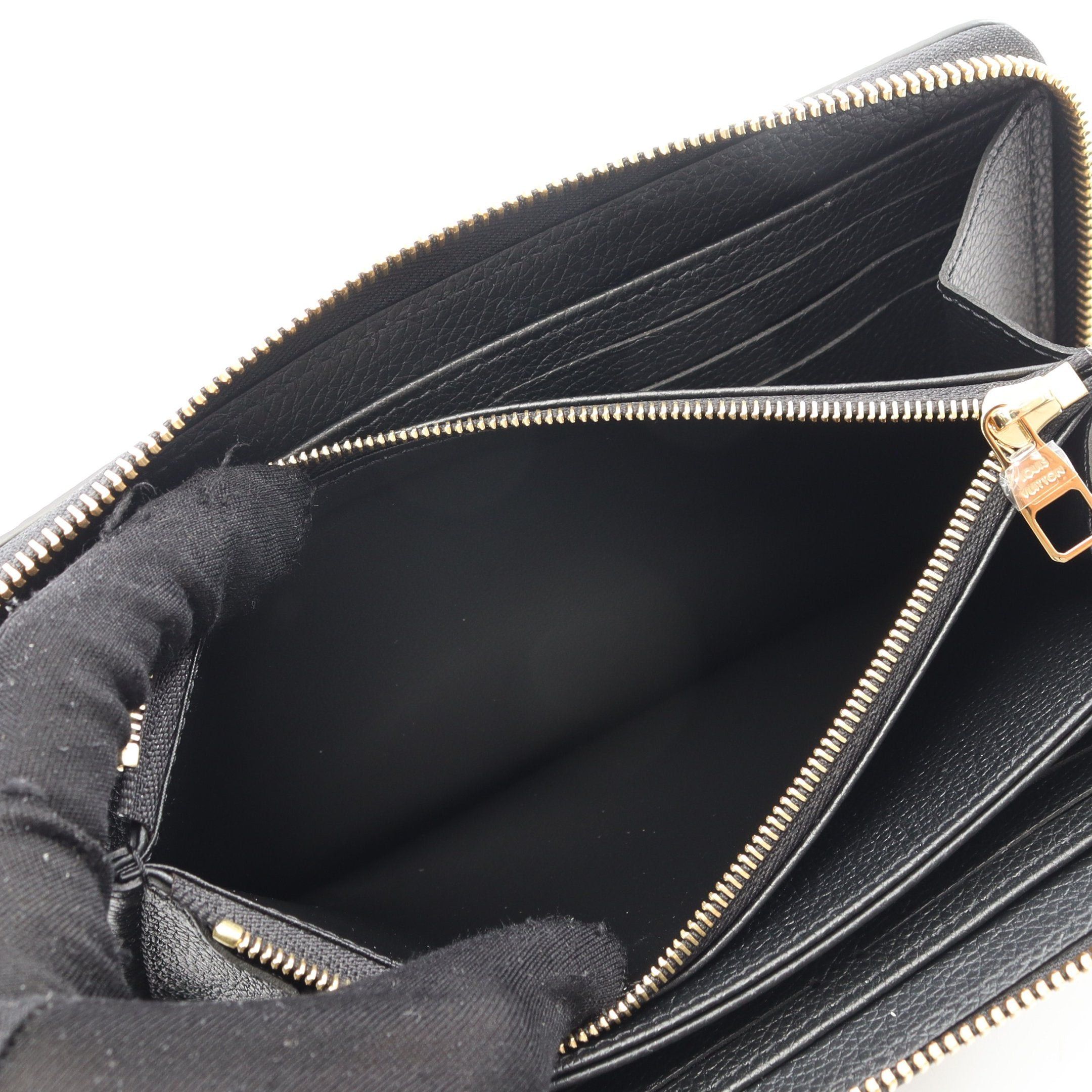 Louis Vuitton Louis Vuitton Zippy Wallet Bicolor Monogram Empreinte Round Zipper Long Leather Black Beige Size ONE SIZE - 5 Thumbnail