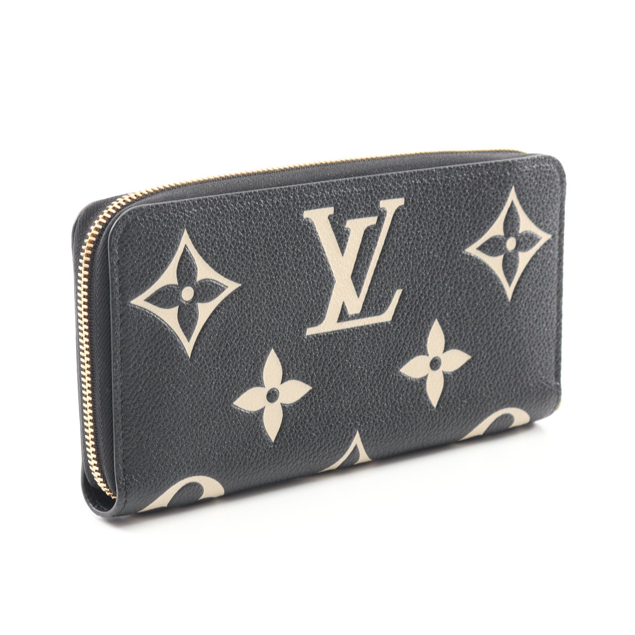 Louis Vuitton Louis Vuitton Zippy Wallet Bicolor Monogram Empreinte Round Zipper Long Leather Black Beige Size ONE SIZE - 2 Thumbnail