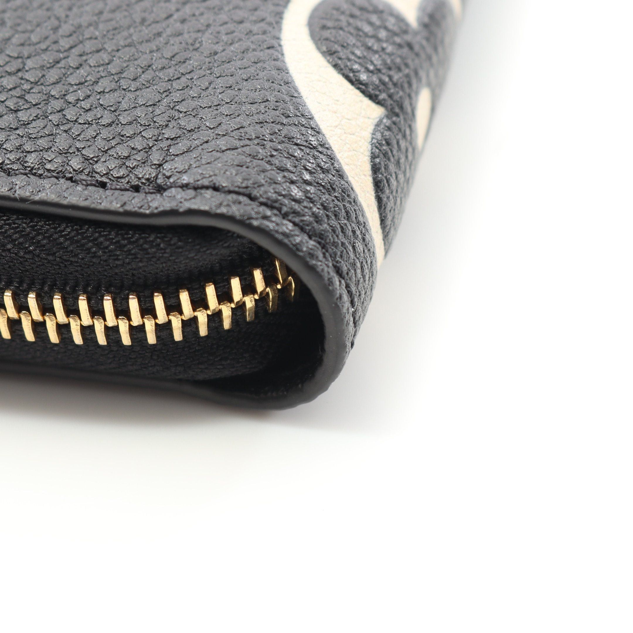 Louis Vuitton Louis Vuitton Zippy Wallet Bicolor Monogram Empreinte Round Zipper Long Leather Black Beige Size ONE SIZE - 6 Thumbnail