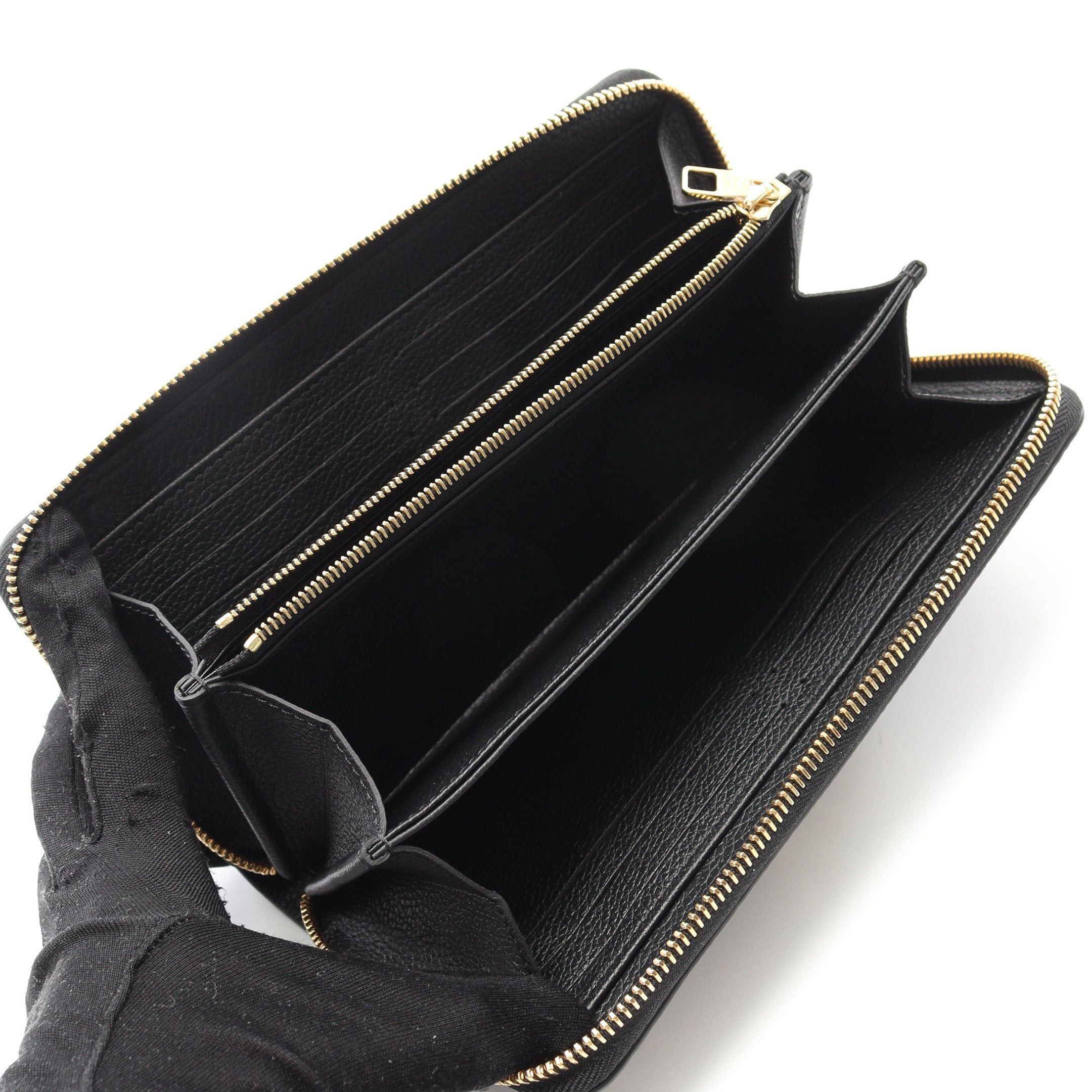 Louis Vuitton Louis Vuitton Zippy Wallet Bicolor Monogram Empreinte Round Zipper Long Leather Black Beige Size ONE SIZE - 3 Thumbnail