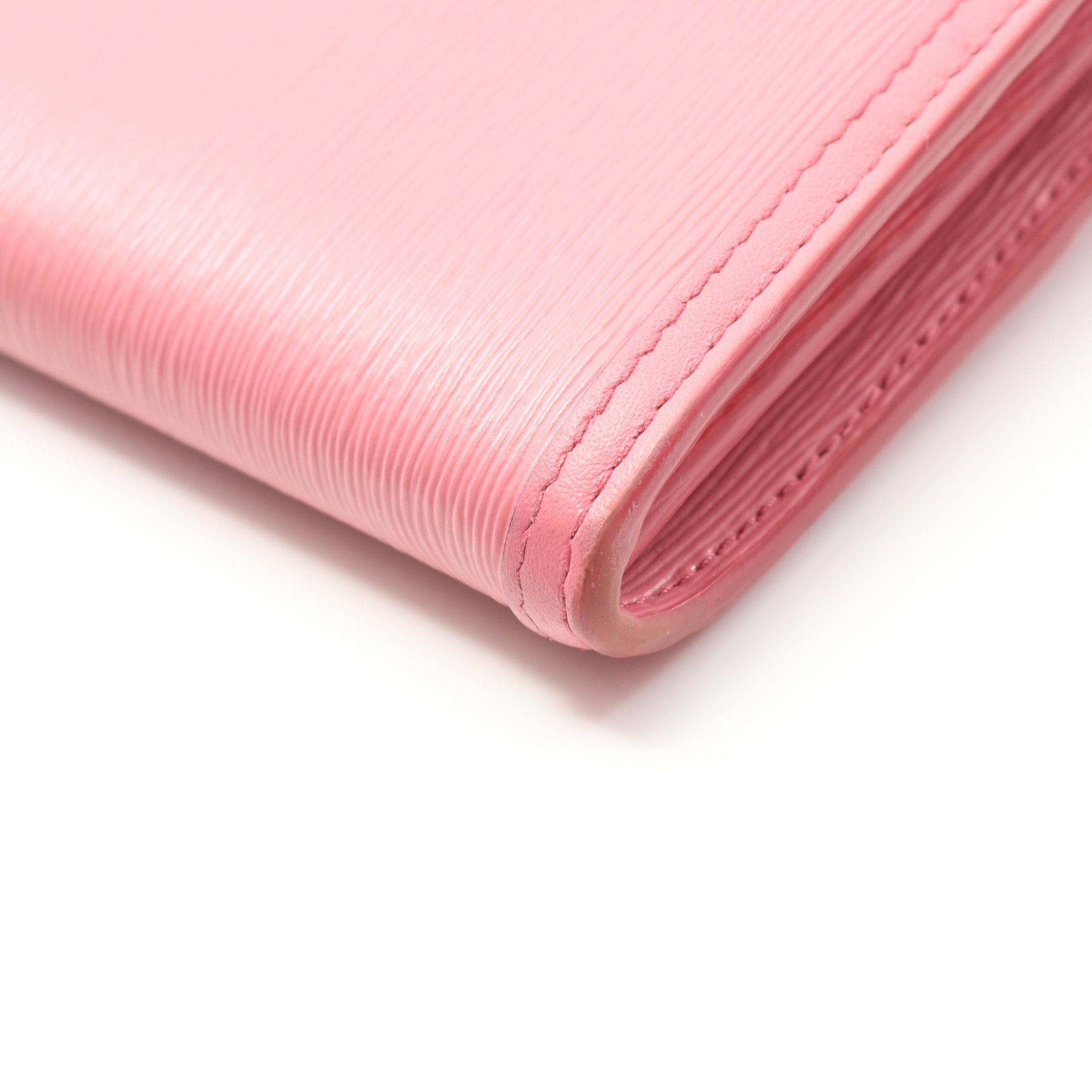 Prada Prada Vittello Move Tr Bi-Fold Long Wallet Saffiano Leather Pink Size ONE SIZE - 10 Thumbnail