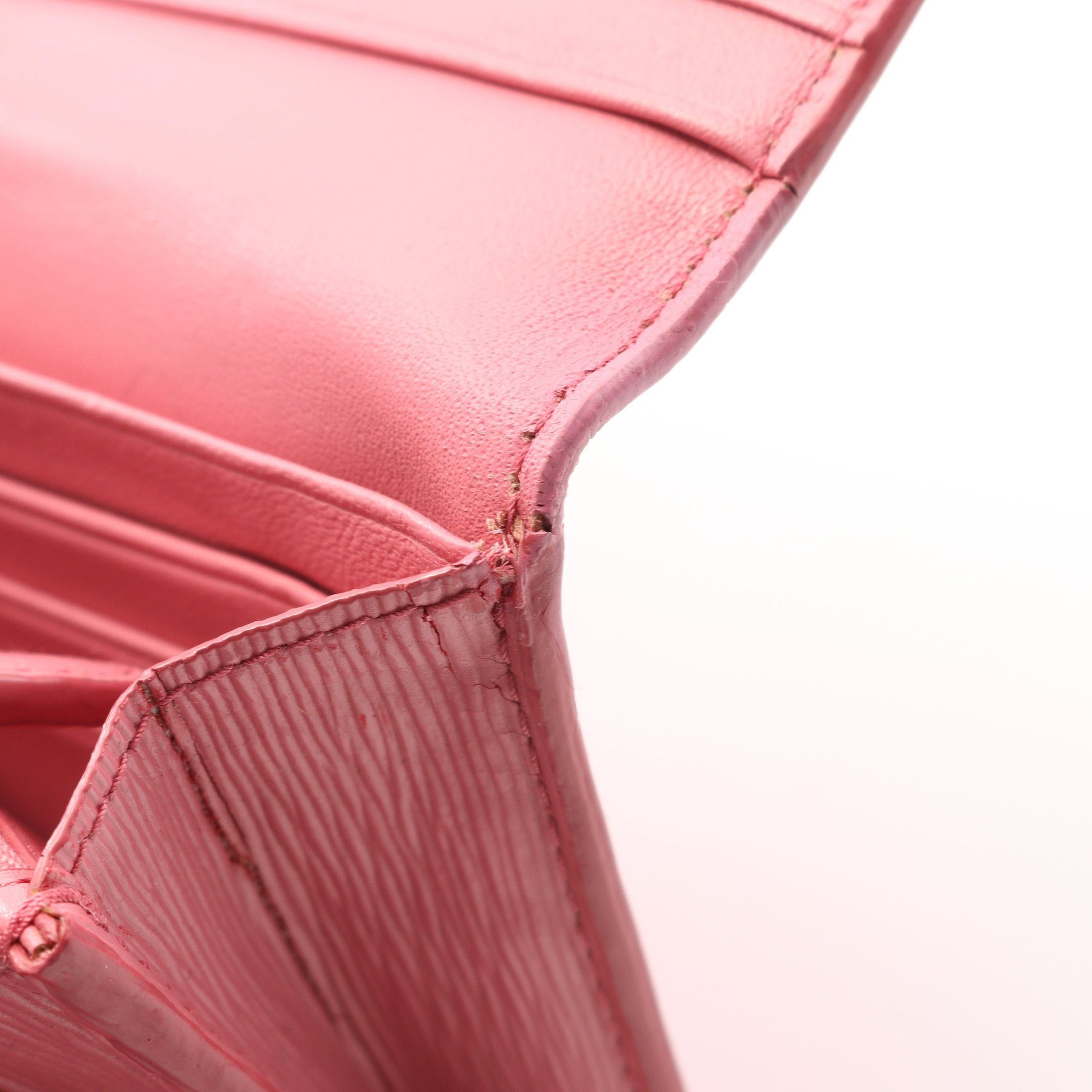 Prada Prada Vittello Move Tr Bi-Fold Long Wallet Saffiano Leather Pink Size ONE SIZE - 9 Thumbnail