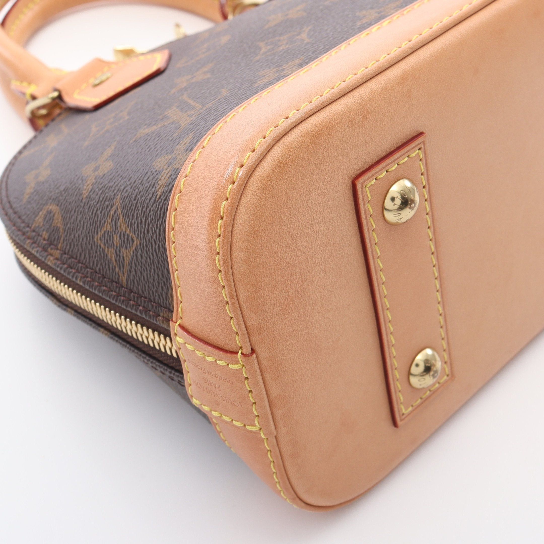 Louis Vuitton Louis Vuitton Alma Bb Monogram Handbag Leather Brown Size ONE SIZE - 5 Thumbnail