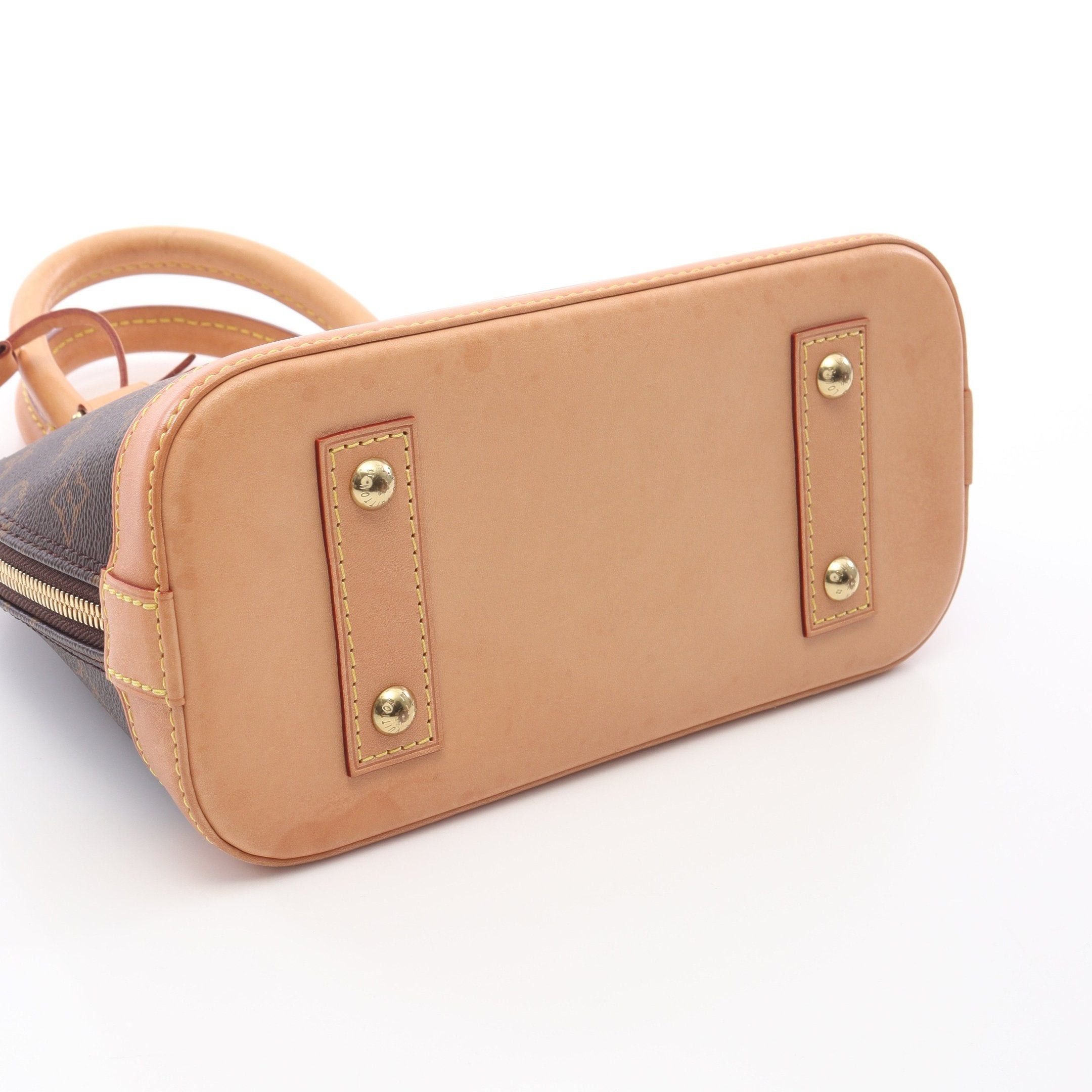 Louis Vuitton Louis Vuitton Alma Bb Monogram Handbag Leather Brown Size ONE SIZE - 8 Thumbnail