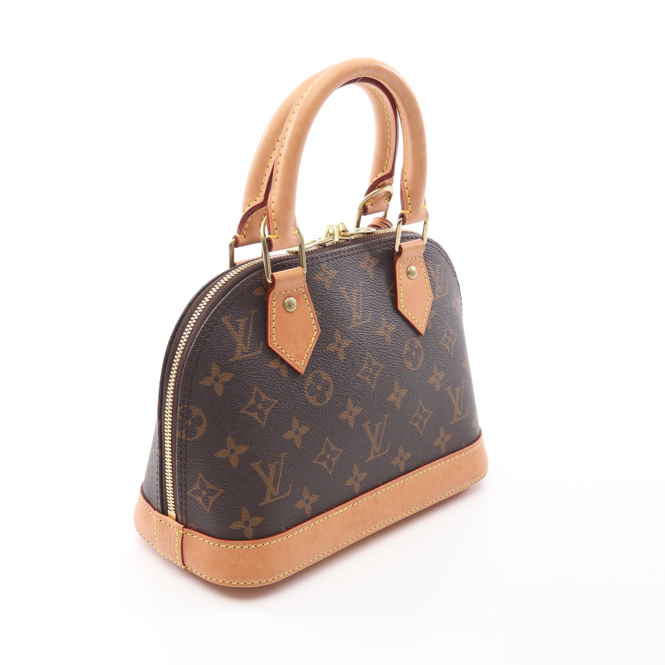 Louis Vuitton Louis Vuitton Alma Bb Monogram Handbag Leather Brown Size ONE SIZE - 2 Thumbnail