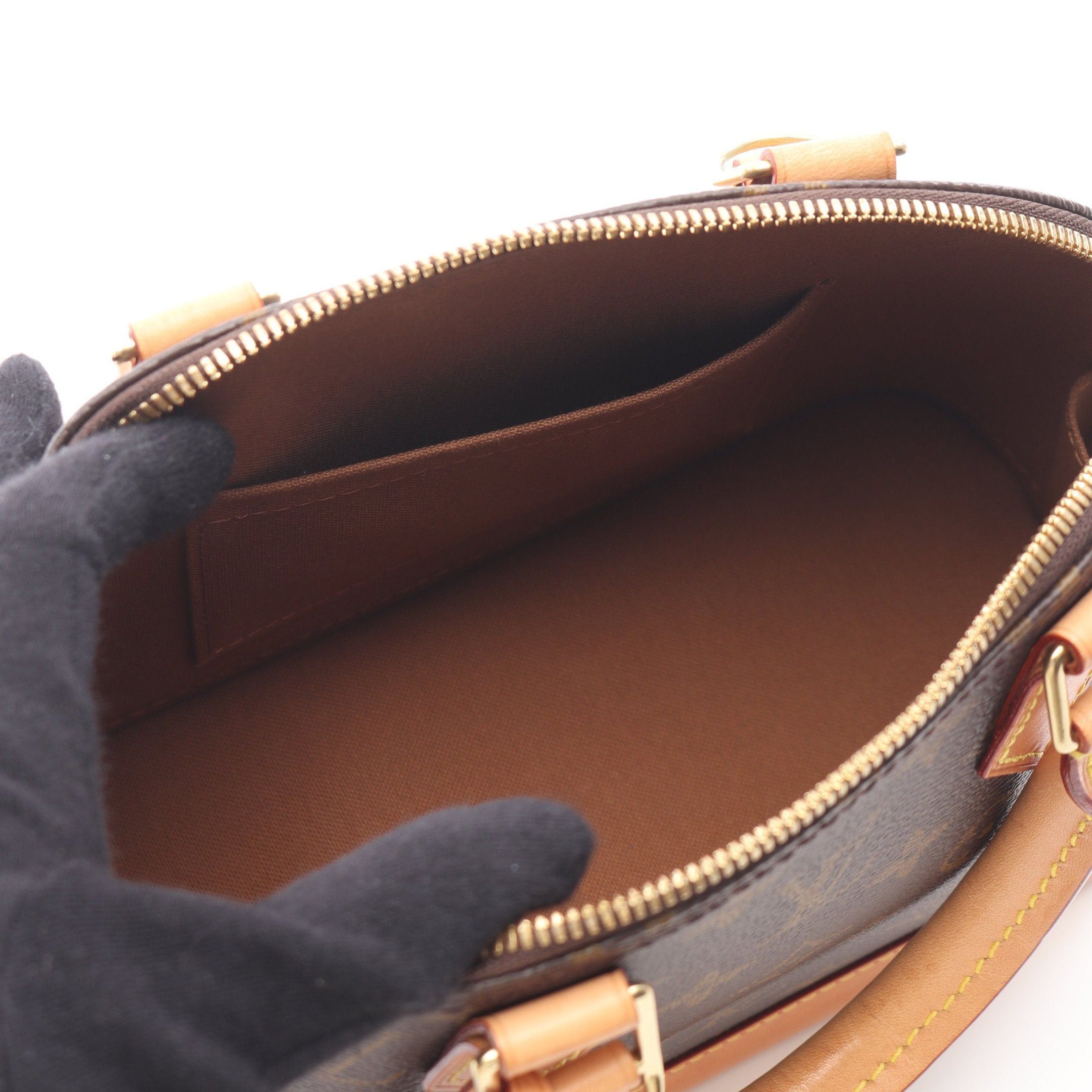 Louis Vuitton Louis Vuitton Alma Bb Monogram Handbag Leather Brown Size ONE SIZE - 3 Thumbnail