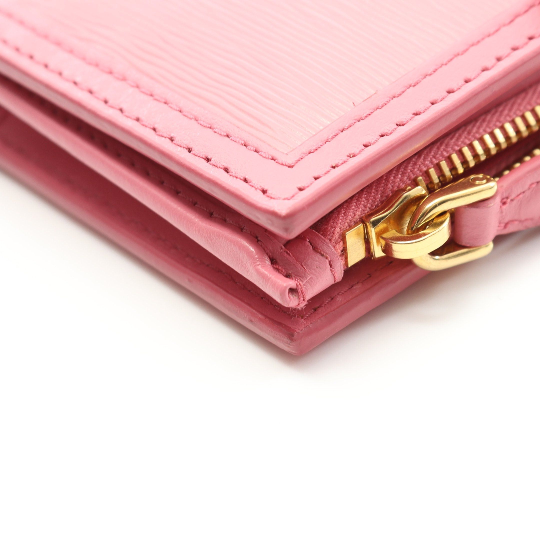 Prada Prada Vitello Move Fioco Bi-Fold Wallet Leather Pink Size ONE SIZE - 7 Thumbnail