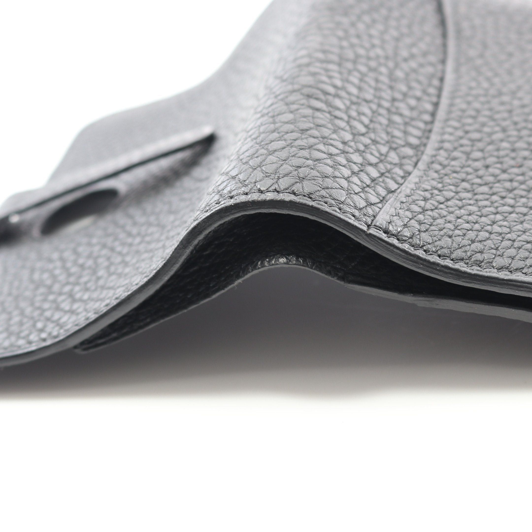 Hermes Hermes Dogon Card Case Name Holder Togo Black Silver Hardware Size ONE SIZE - 6 Thumbnail