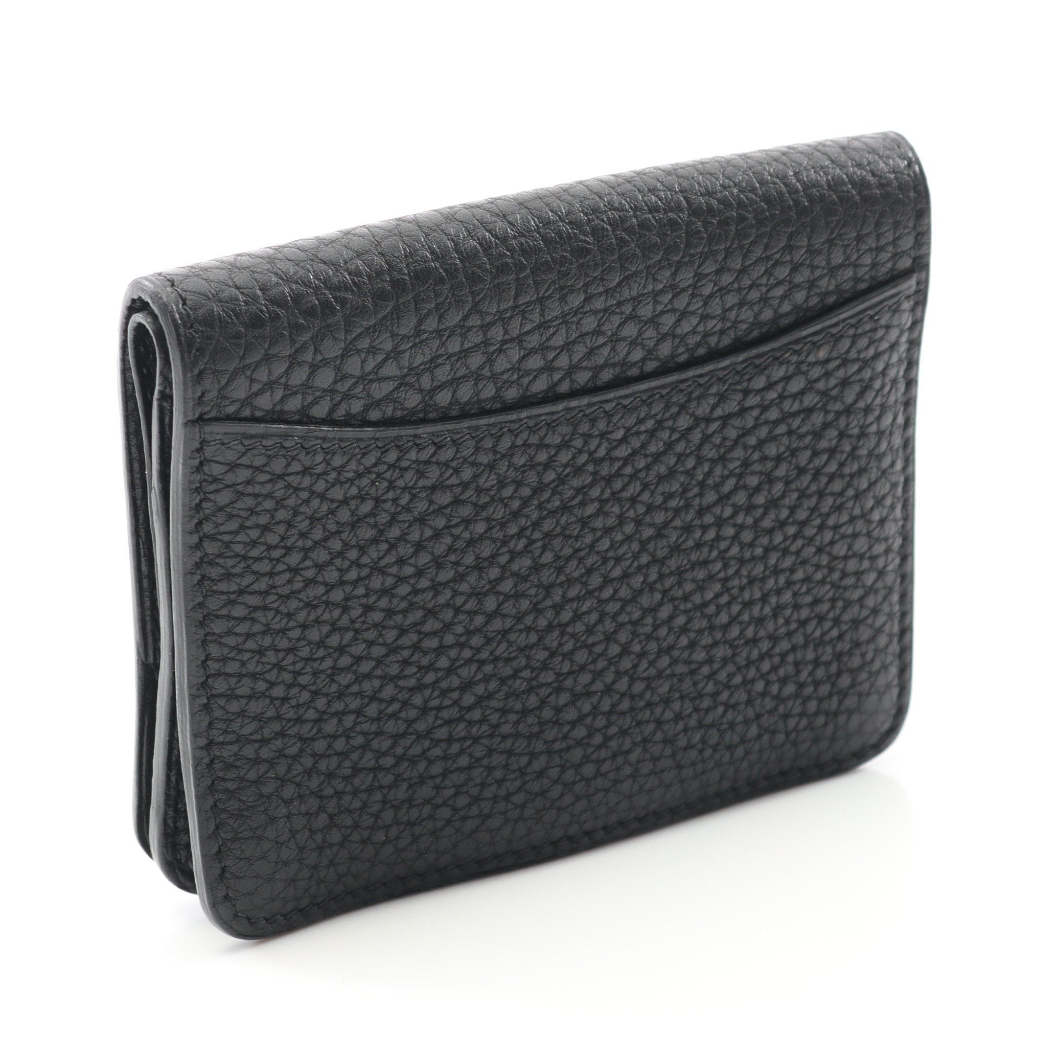 Hermes Hermes Dogon Card Case Name Holder Togo Black Silver Hardware Size ONE SIZE - 2 Thumbnail