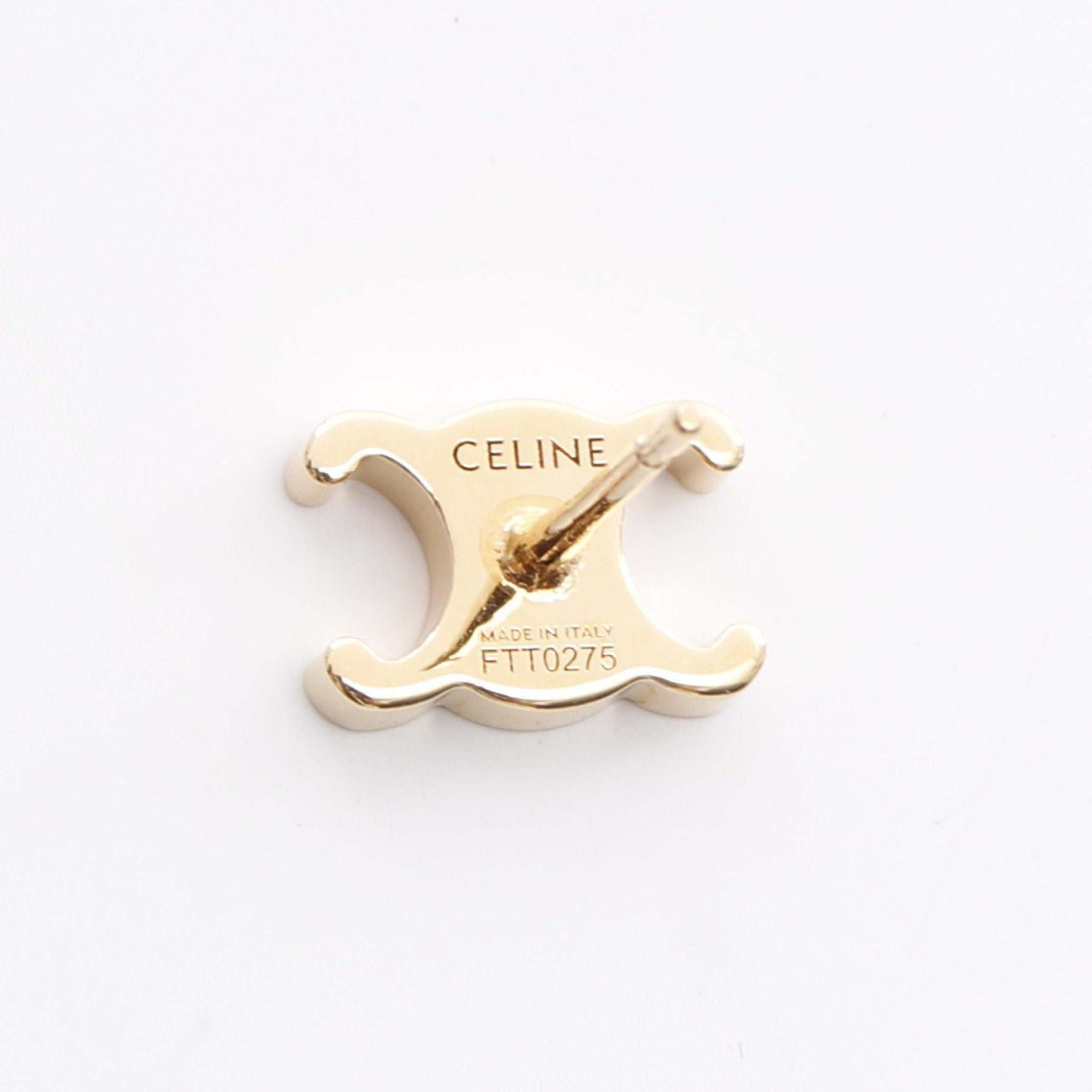Celine Celine Triomphe Earrings Gp Gold Size ONE SIZE - 3 Thumbnail