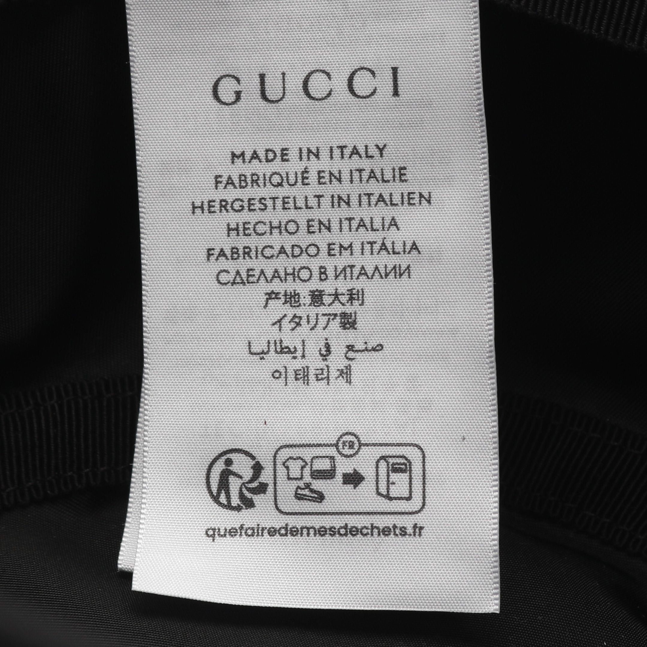 Gucci Gucci Gucci Logo Bucket Hat Nylon Black Size ONE SIZE - 6 Thumbnail