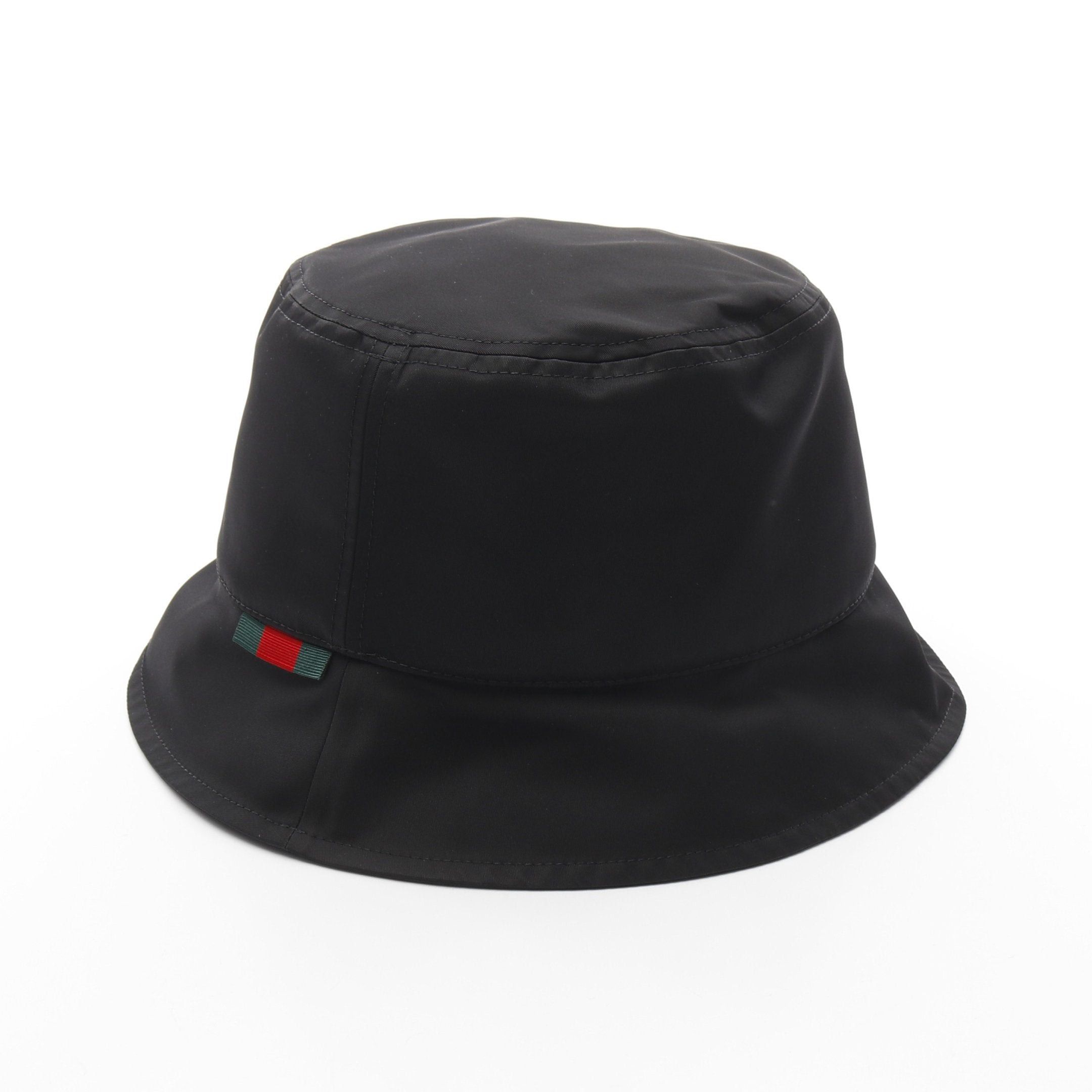 Gucci Gucci Gucci Logo Bucket Hat Nylon Black Size ONE SIZE - 2 Thumbnail