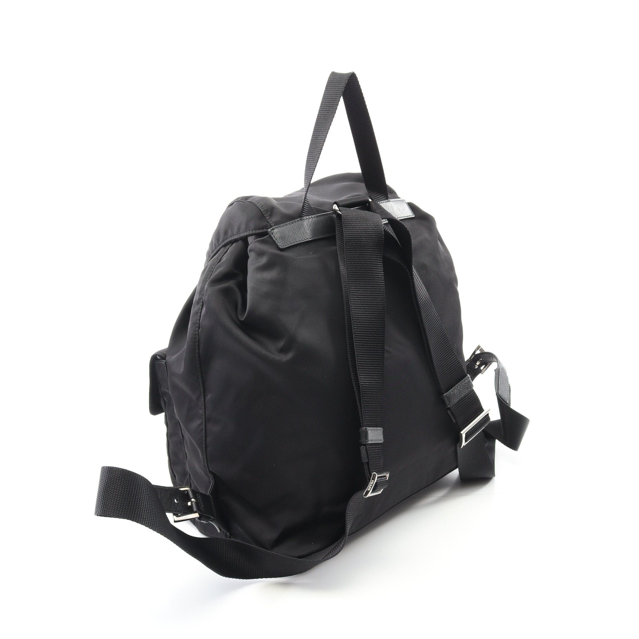 Prada Prada Vela Backpack Rucksack Nylon Saffiano Leather Black Size ONE SIZE - 2 Thumbnail