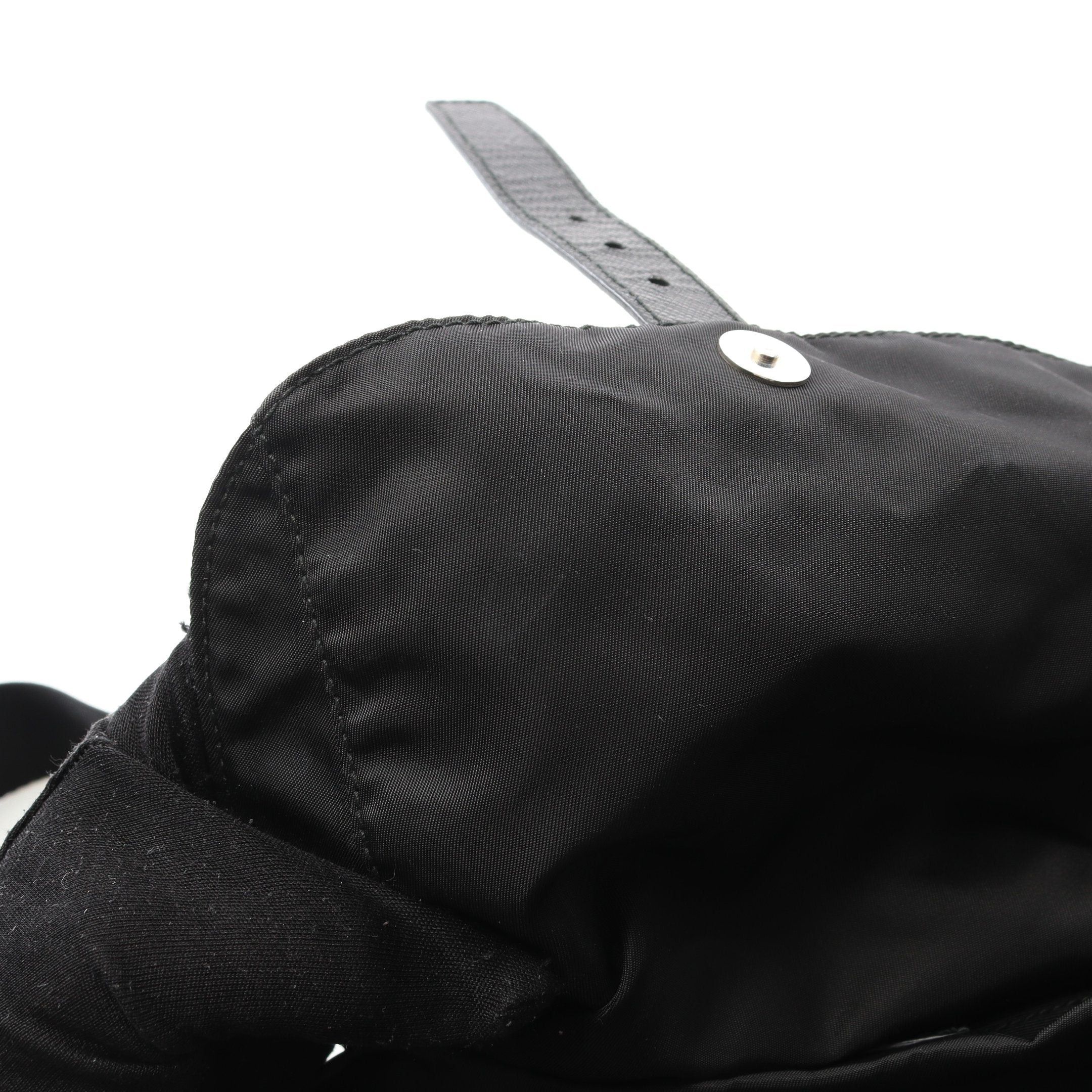 Prada Prada Vela Backpack Rucksack Nylon Saffiano Leather Black Size ONE SIZE - 7 Thumbnail