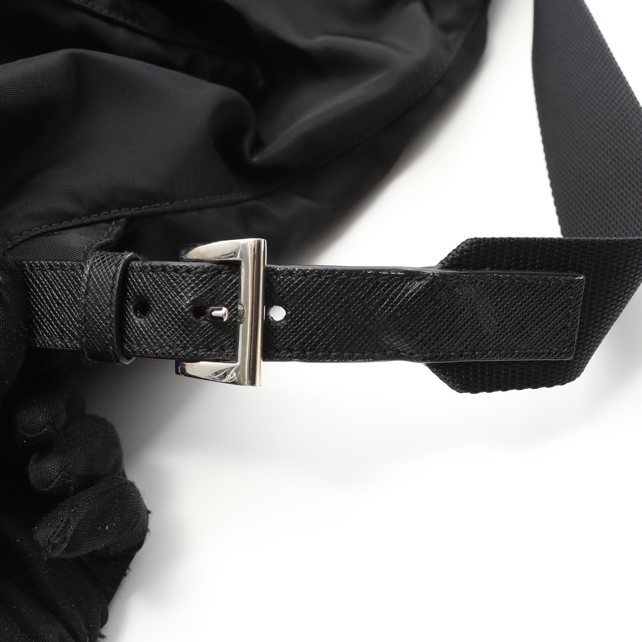 Prada Prada Vela Backpack Rucksack Nylon Saffiano Leather Black Size ONE SIZE - 8 Thumbnail