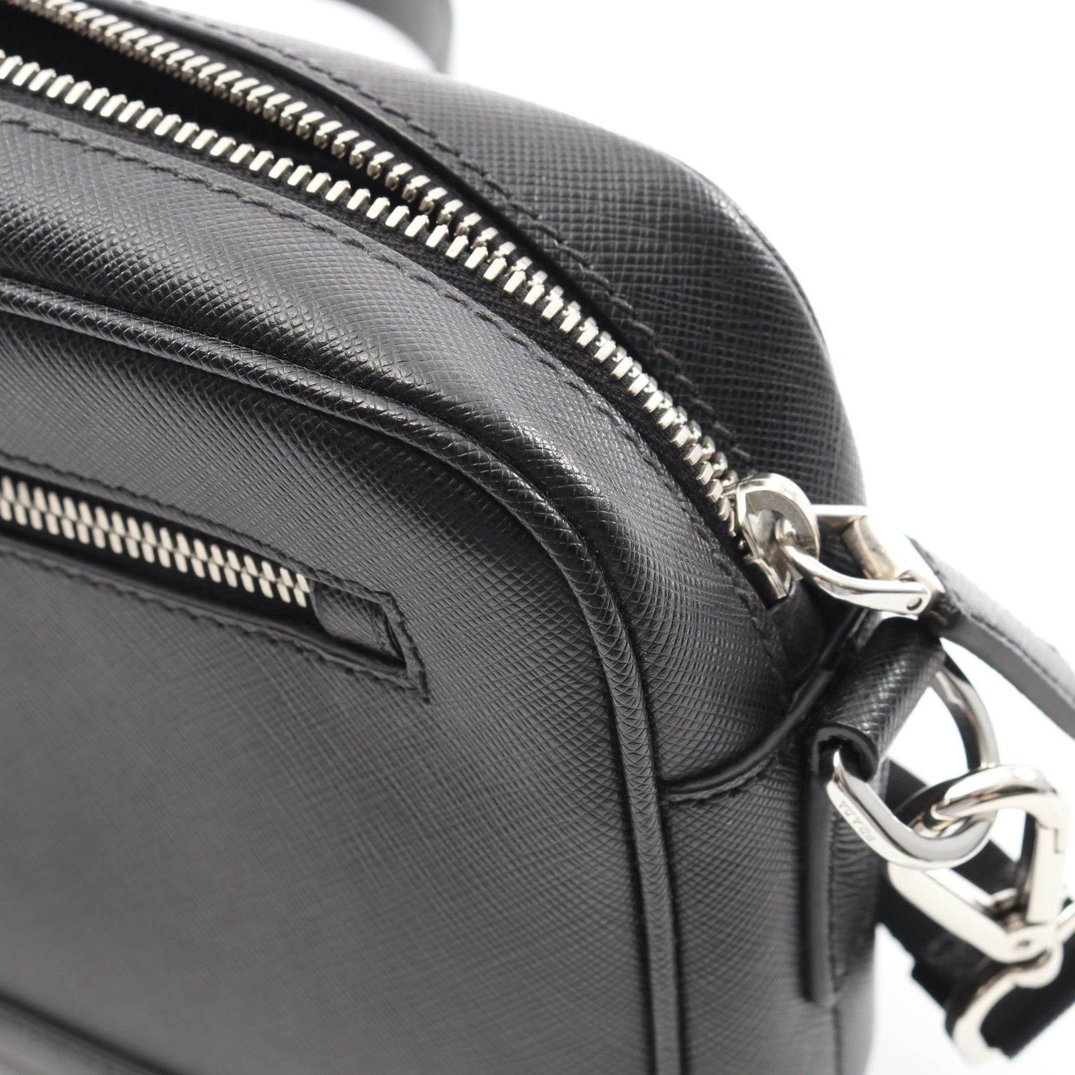Prada Prada Saffiano Travel Shoulder Bag Leather Black Size ONE SIZE - 5 Thumbnail