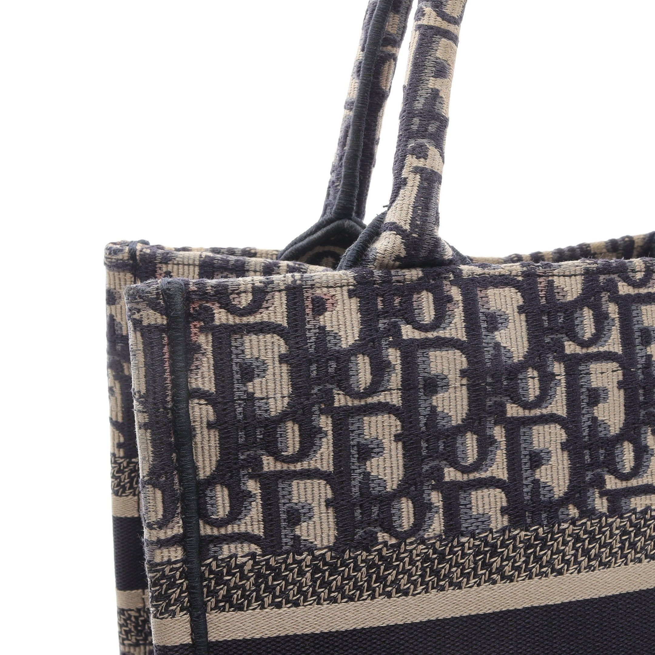 Dior Dior Dior Book Tote Small Handbag Bag Canvas Ivory Navy Size ONE SIZE - 6 Thumbnail