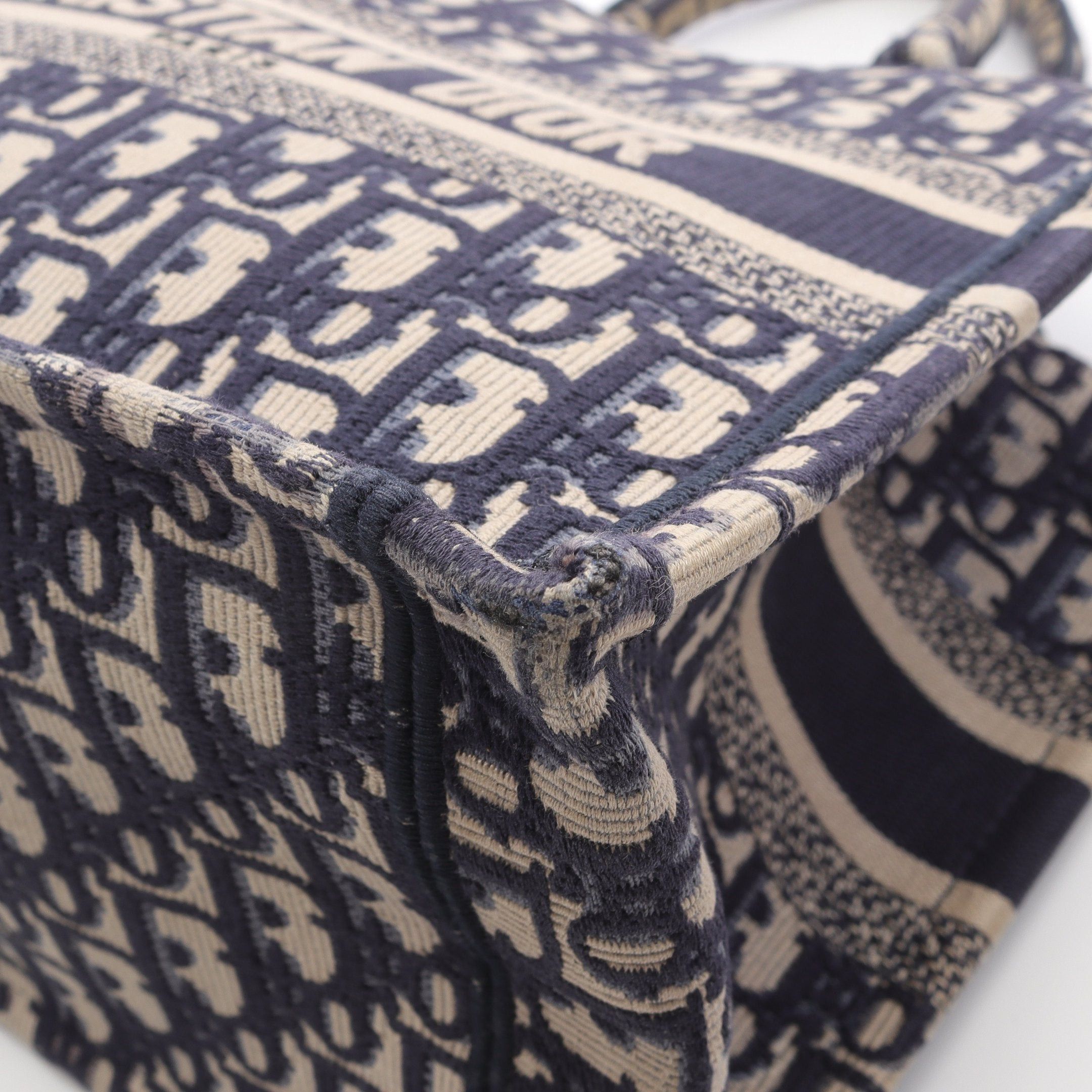 Dior Dior Dior Book Tote Small Handbag Bag Canvas Ivory Navy Size ONE SIZE - 7 Thumbnail