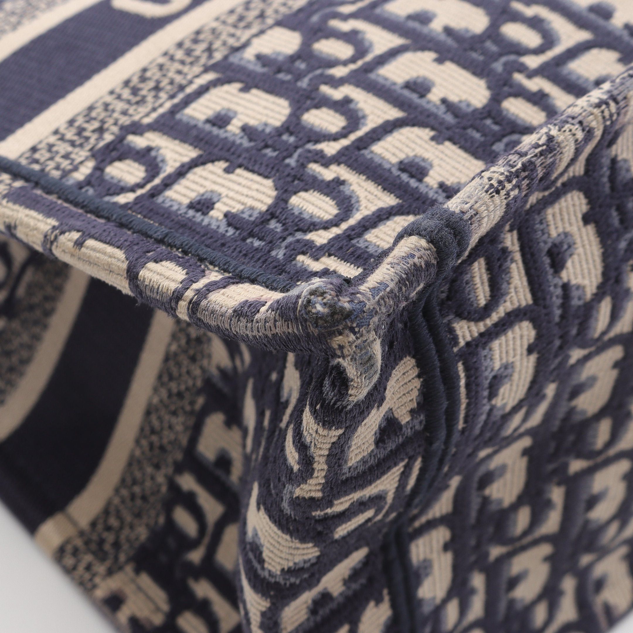 Dior Dior Dior Book Tote Small Handbag Bag Canvas Ivory Navy Size ONE SIZE - 8 Thumbnail