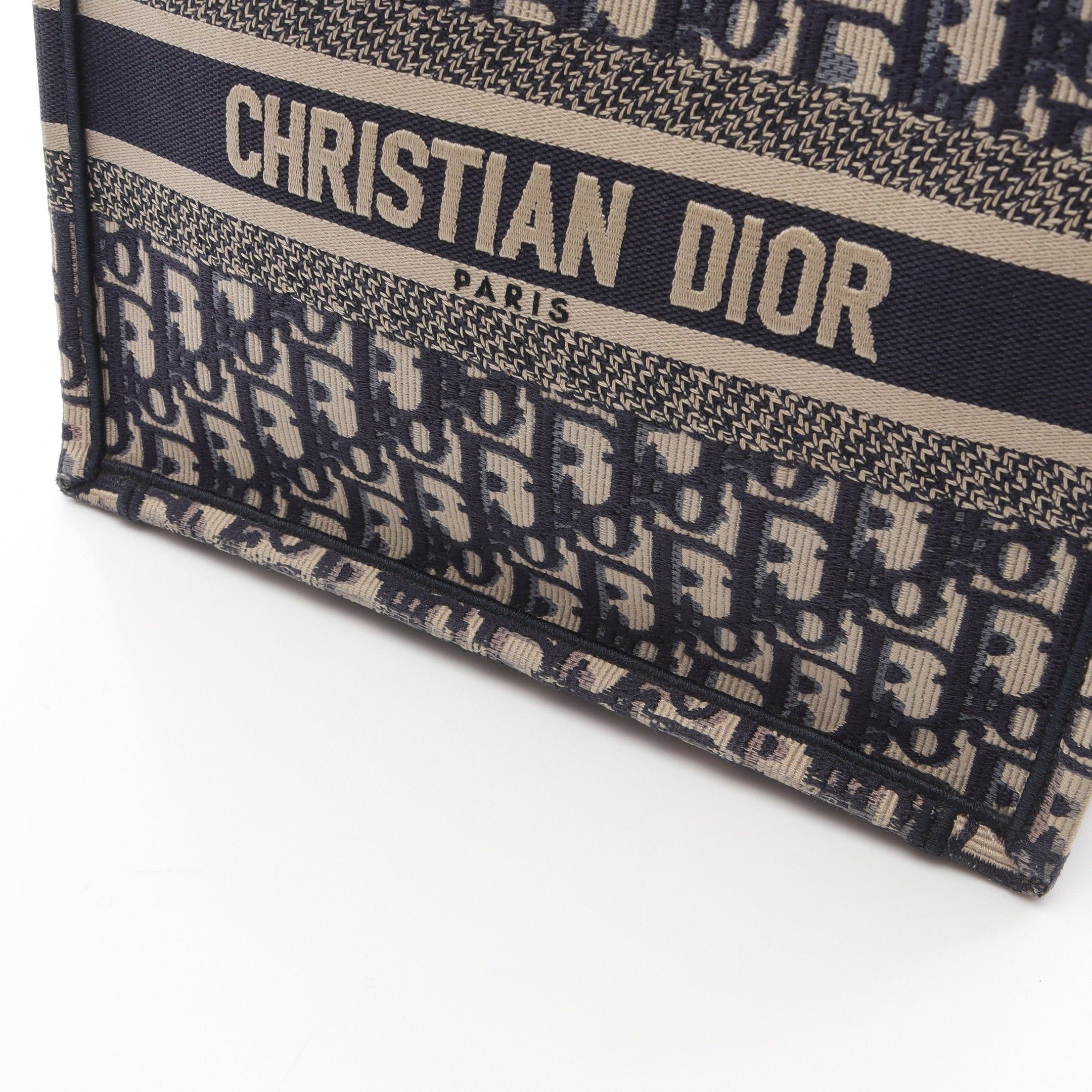 Dior Dior Dior Book Tote Small Handbag Bag Canvas Ivory Navy Size ONE SIZE - 10 Thumbnail