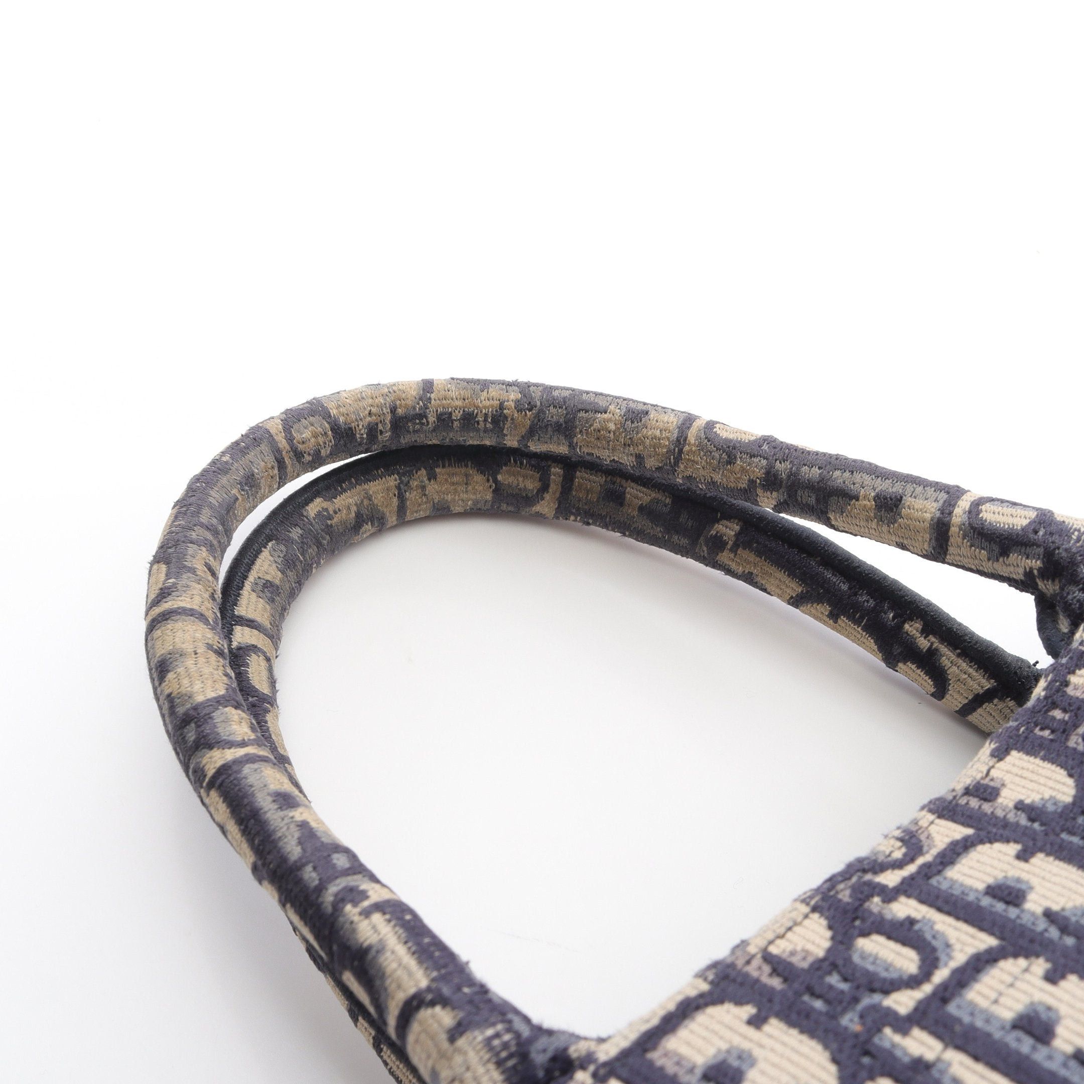 Dior Dior Dior Book Tote Small Handbag Bag Canvas Ivory Navy Size ONE SIZE - 5 Thumbnail