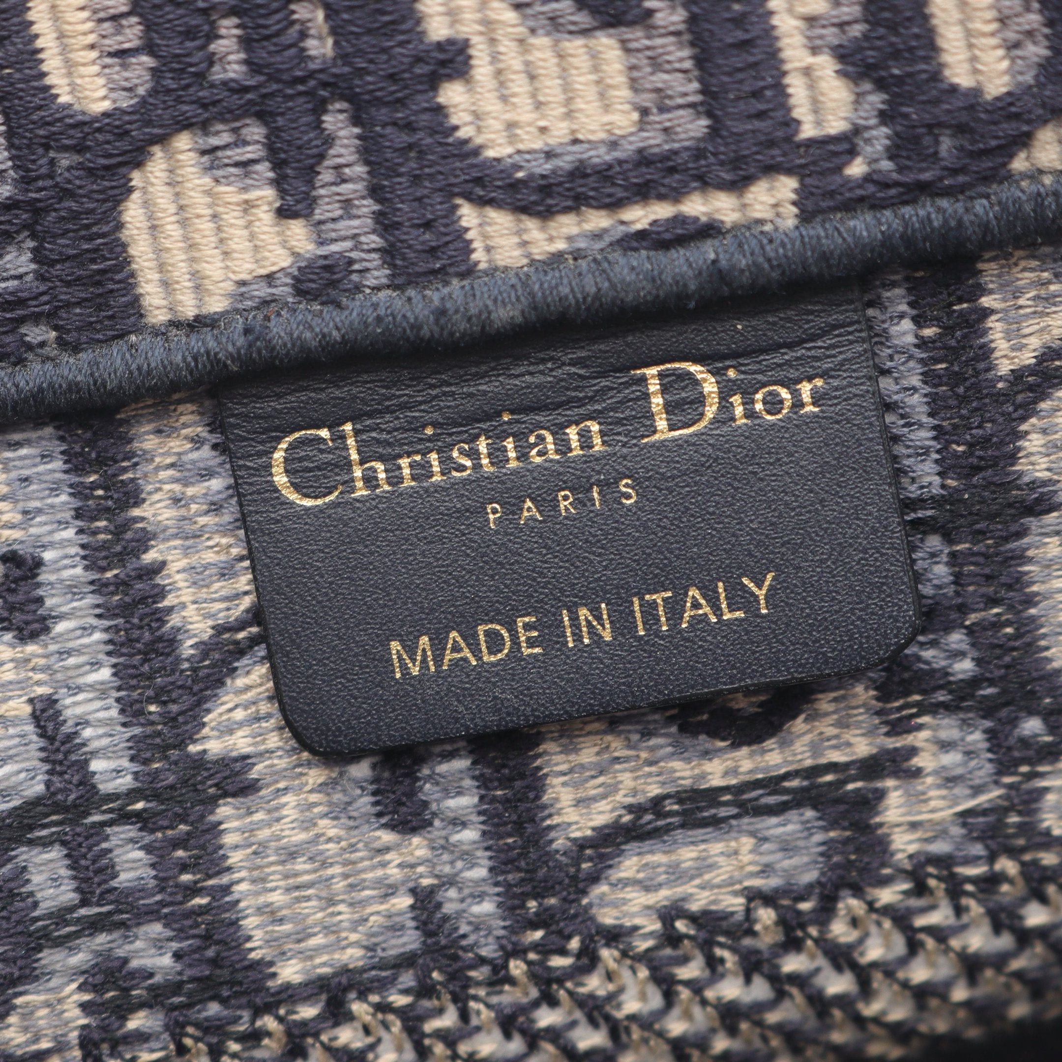 Dior Dior Dior Book Tote Small Handbag Bag Canvas Ivory Navy Size ONE SIZE - 4 Thumbnail
