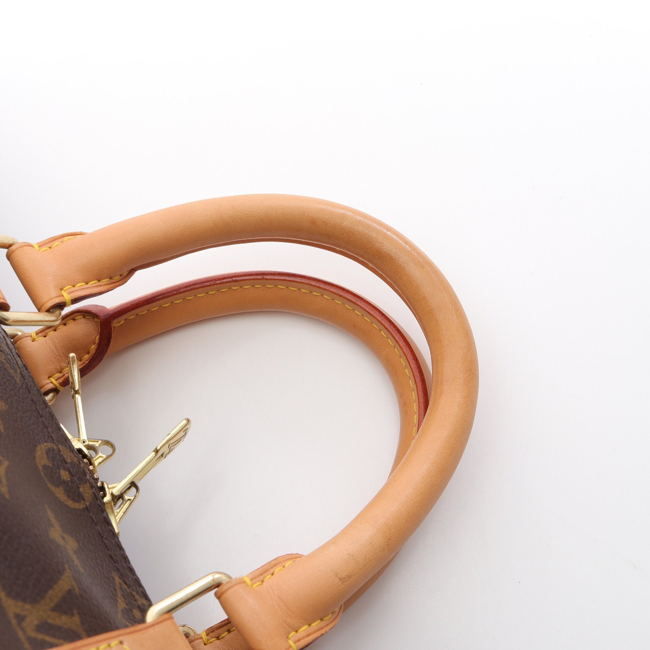 Louis Vuitton Louis Vuitton Keepall 45 Monogram Boston Bag Leather Brown Size ONE SIZE - 6 Thumbnail