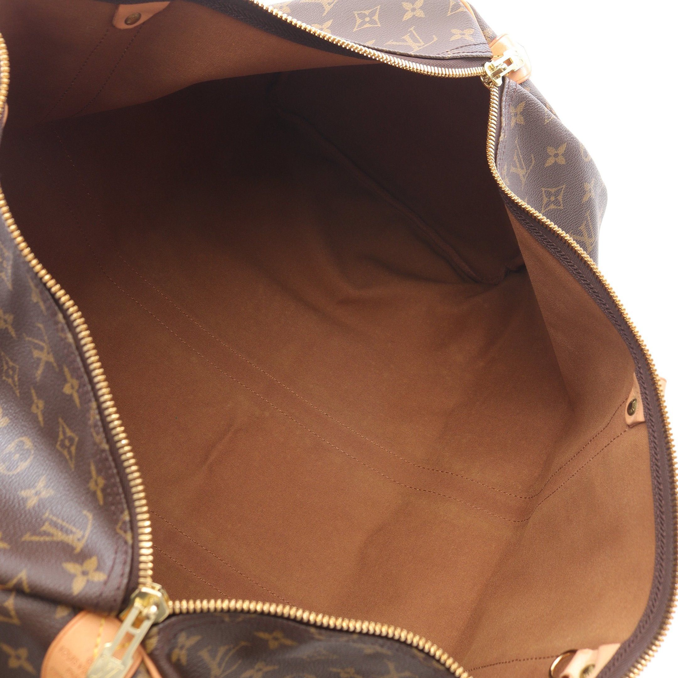 Louis Vuitton Louis Vuitton Keepall 50 Monogram Boston Bag Leather Brown Size ONE SIZE - 3 Thumbnail