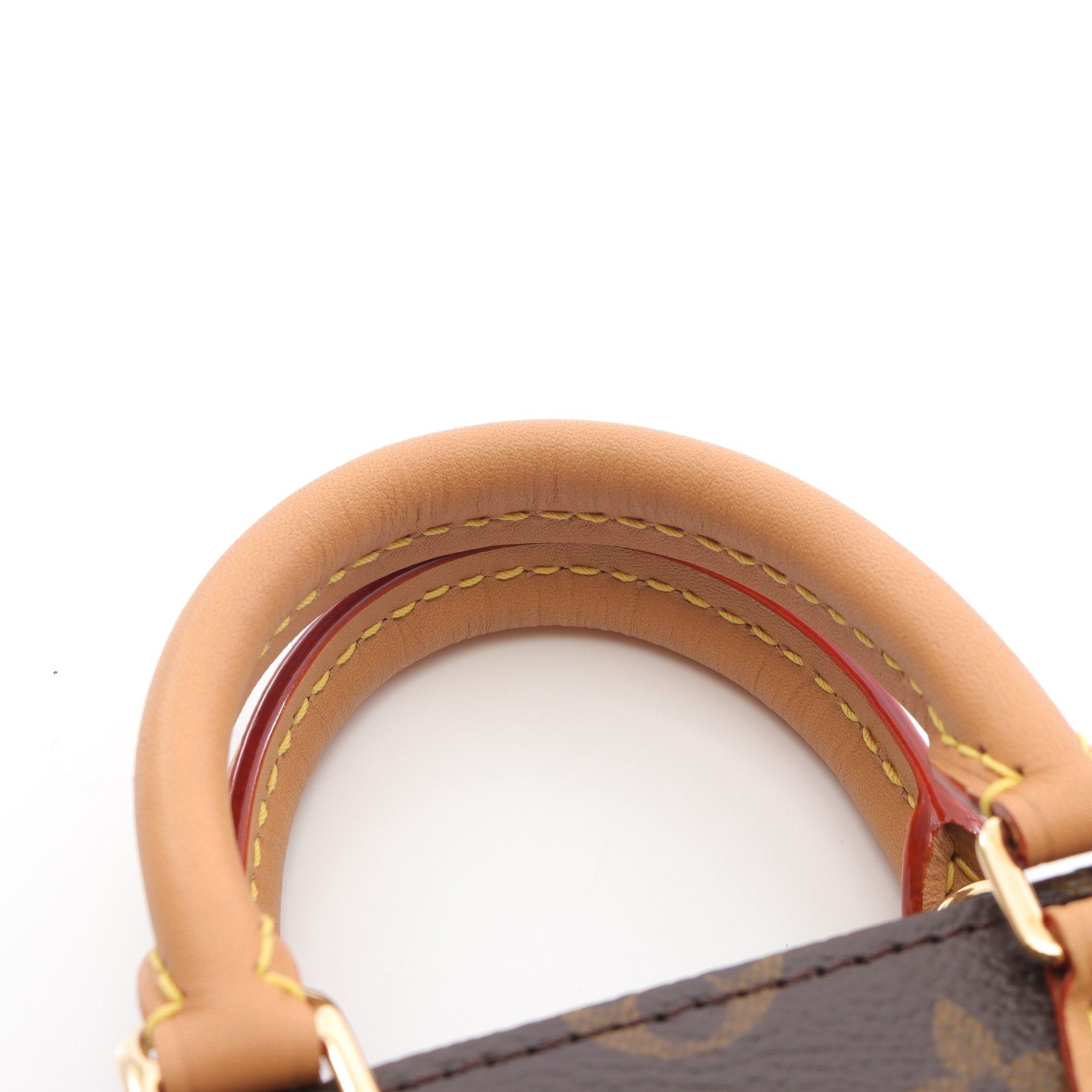 Louis Vuitton Louis Vuitton Petite Sac Plat Monogram Handbag Leather Brown Size ONE SIZE - 5 Thumbnail