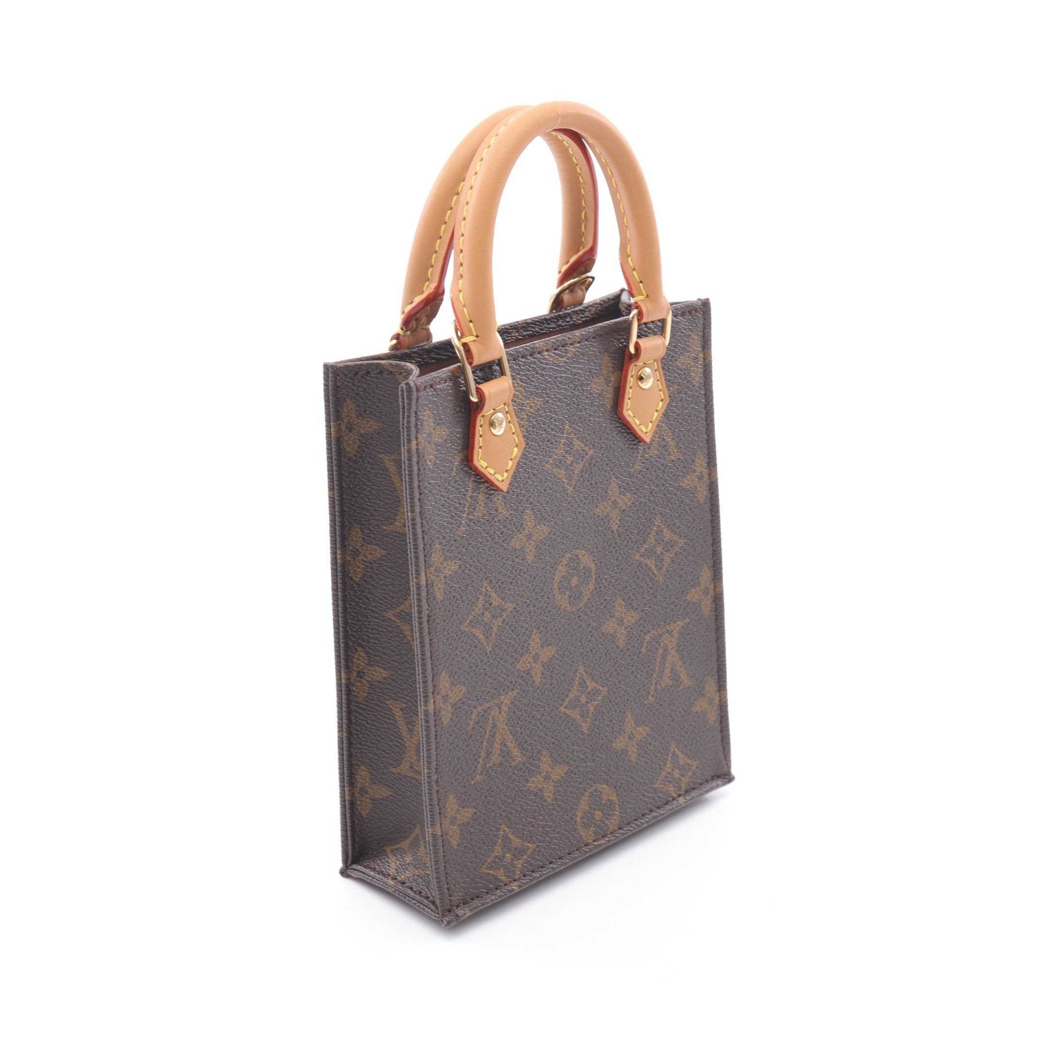 Louis Vuitton Louis Vuitton Petite Sac Plat Monogram Handbag Leather Brown Size ONE SIZE - 2 Thumbnail