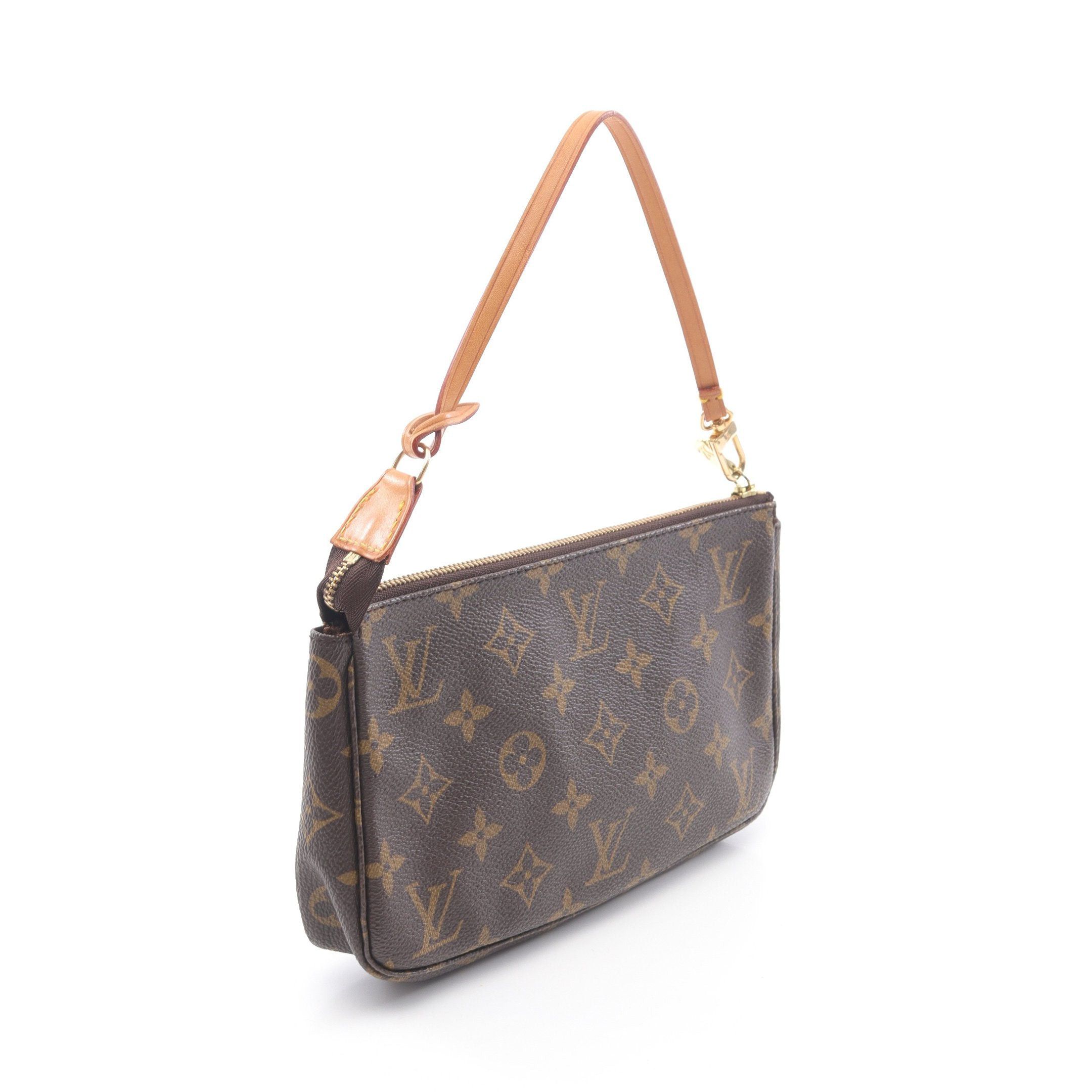 Louis Vuitton Louis Vuitton Pochette Accessoires Monogram Handbag Leather Brown Size ONE SIZE - 2 Thumbnail