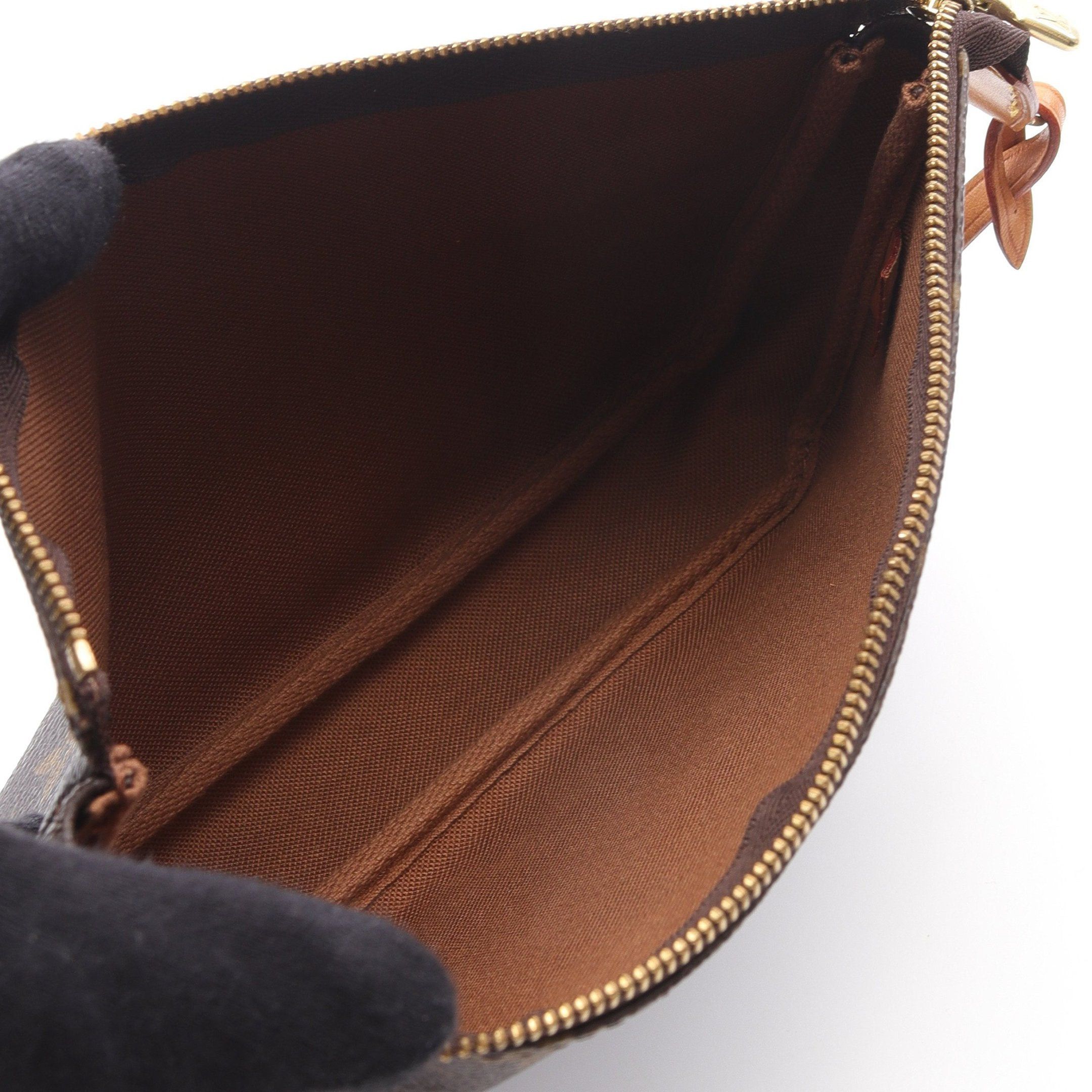 Louis Vuitton Louis Vuitton Pochette Accessoires Monogram Handbag Leather Brown Size ONE SIZE - 3 Thumbnail