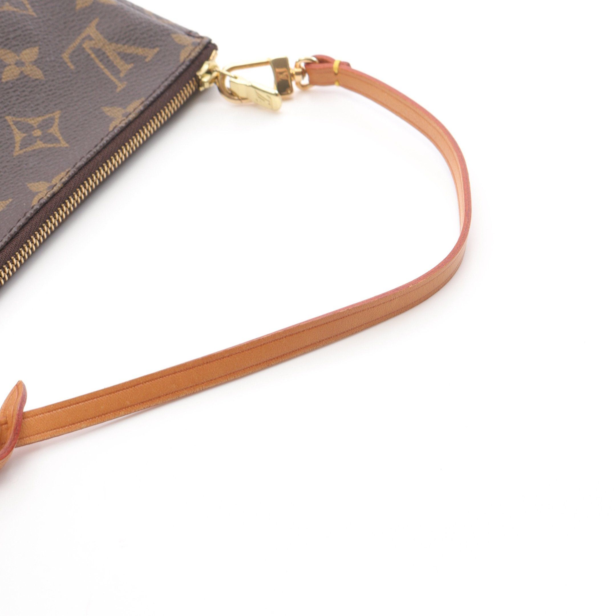 Louis Vuitton Louis Vuitton Pochette Accessoires Monogram Handbag Leather Brown Size ONE SIZE - 7 Thumbnail