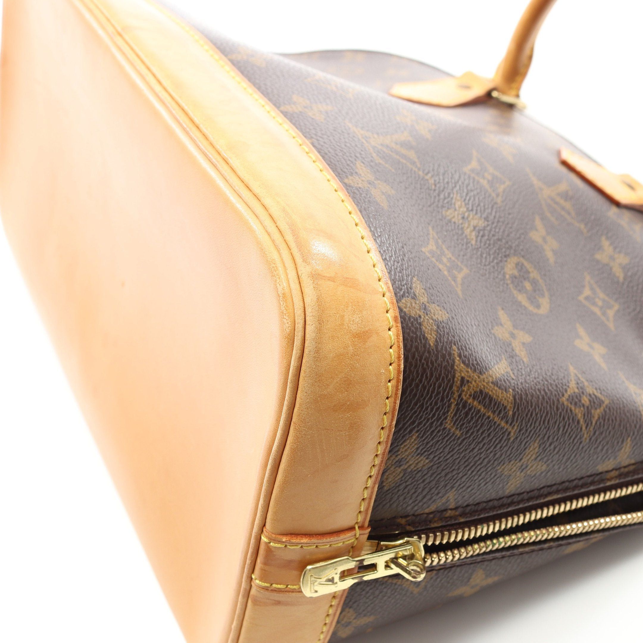 Louis Vuitton Louis Vuitton Alma Pm Monogram Handbag Leather Brown Size ONE SIZE - 6 Thumbnail