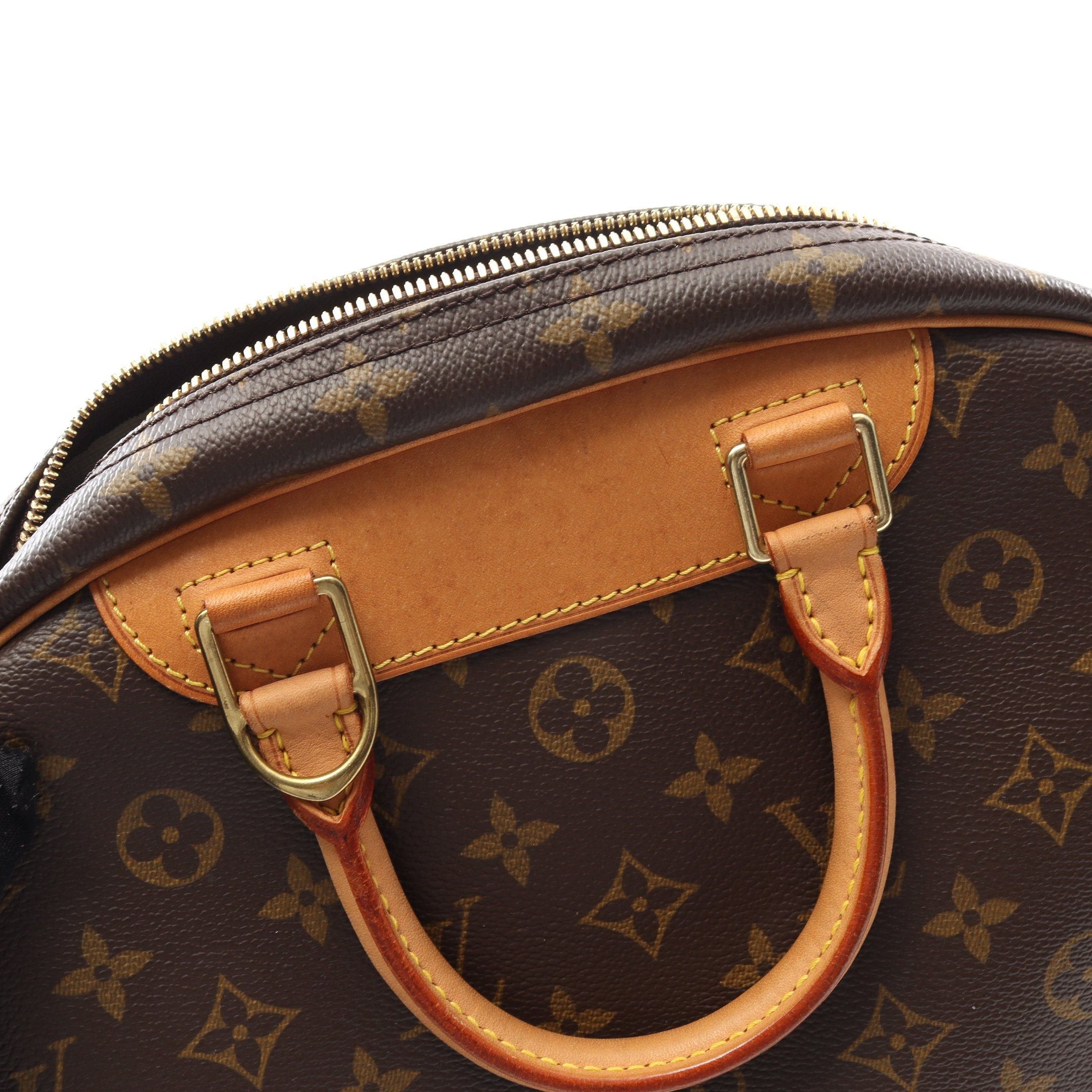 Louis Vuitton Louis Vuitton Trouville Monogram Handbag Leather Brown Size ONE SIZE - 7 Thumbnail