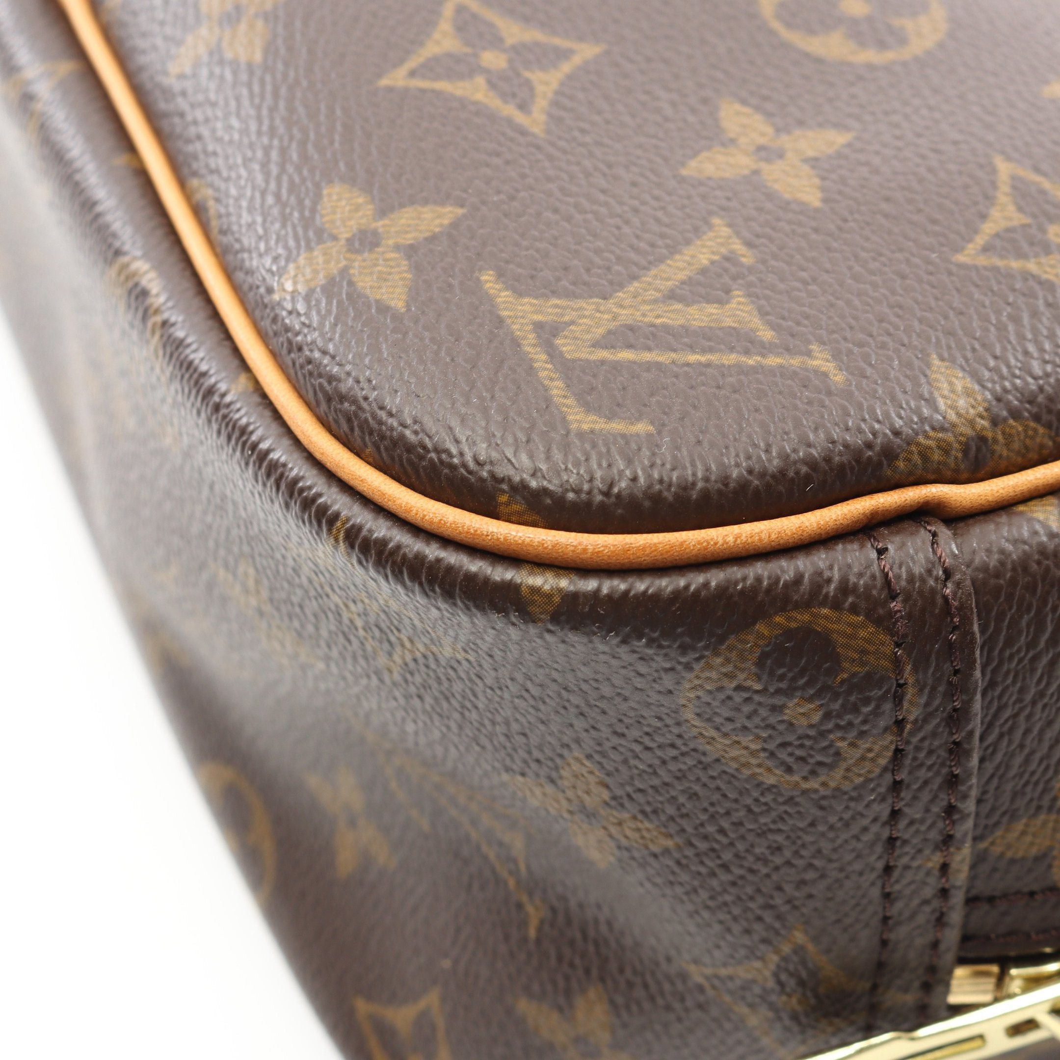 Louis Vuitton Louis Vuitton Trouville Monogram Handbag Leather Brown Size ONE SIZE - 8 Thumbnail