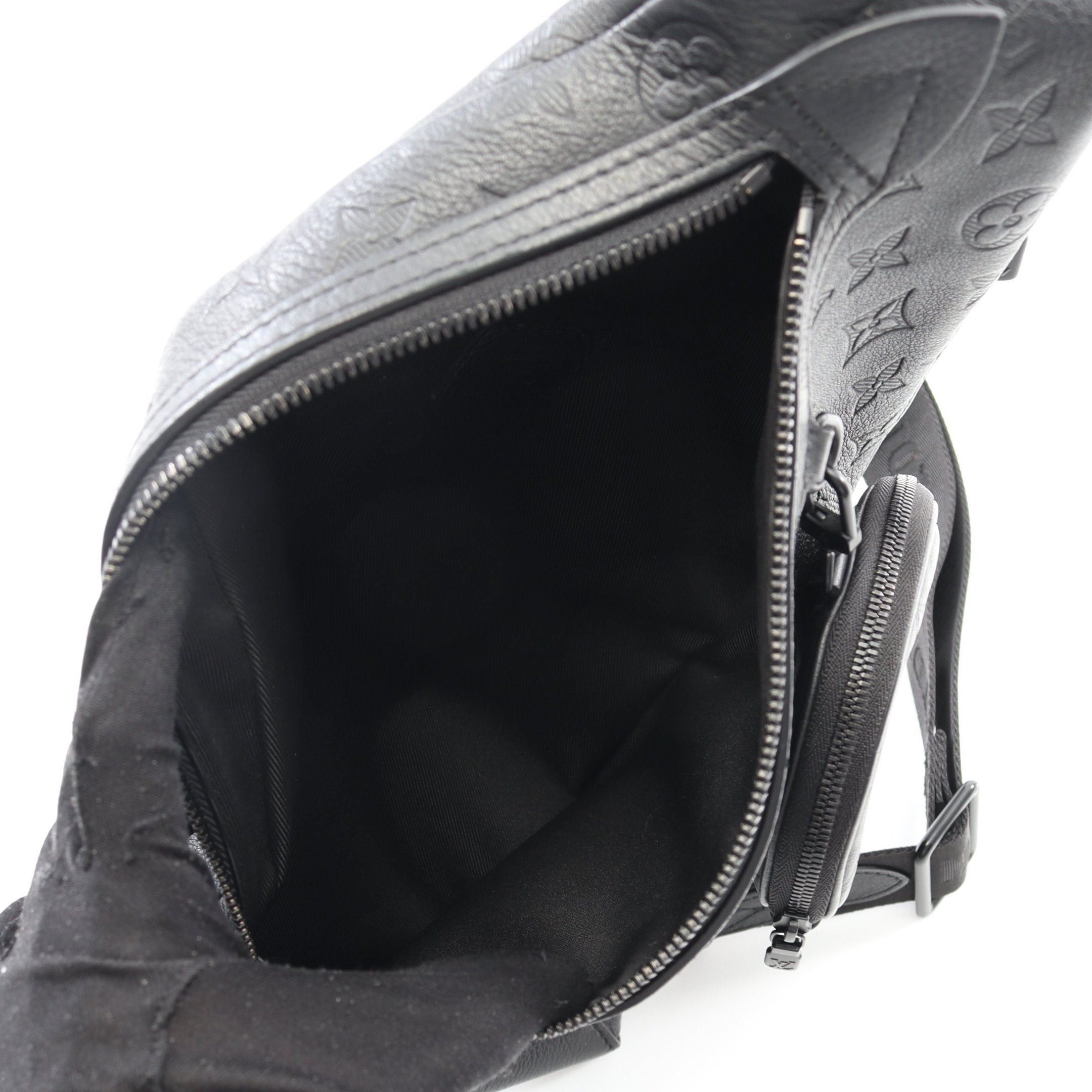 Louis Vuitton Louis Vuitton Duo Sling Bag Monogram Shadow Noir Body Leather Black Size ONE SIZE - 3 Thumbnail