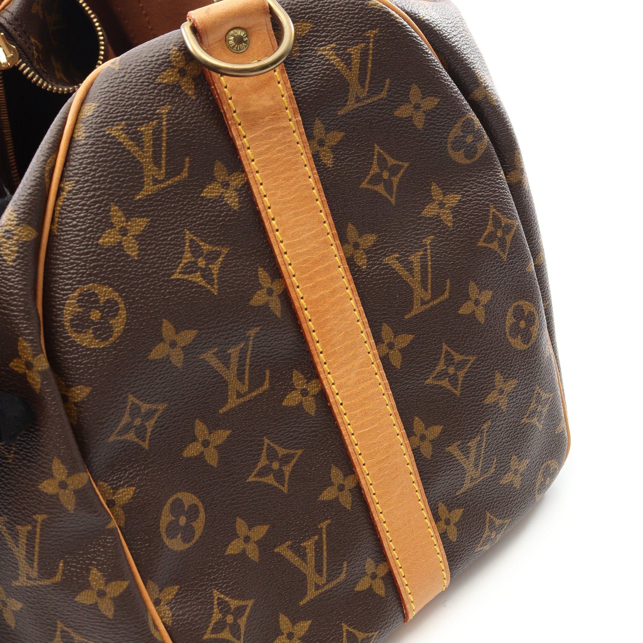Louis Vuitton Louis Vuitton Keepall 45 Monogram Boston Bag Leather Brown Size ONE SIZE - 11 Thumbnail
