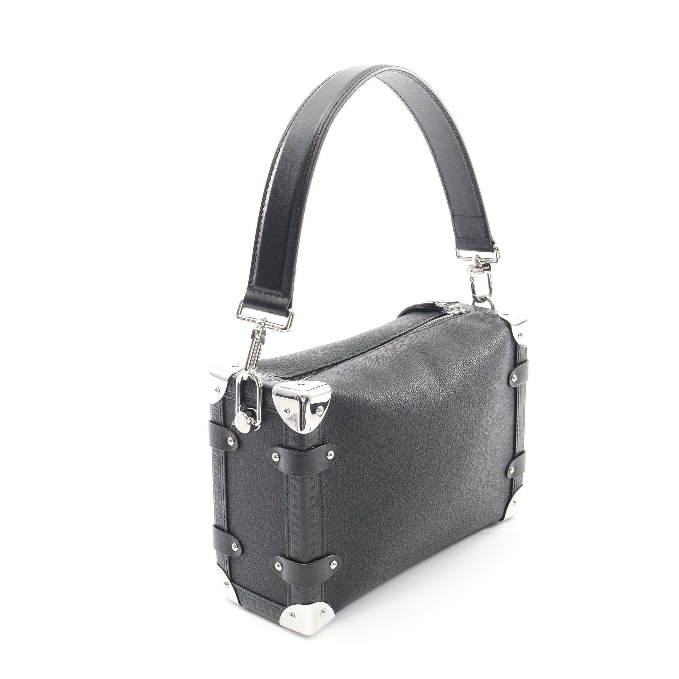 Louis Vuitton Louis Vuitton Side Trunk Mm Noir Handbag Leather Black Size ONE SIZE - 2 Thumbnail