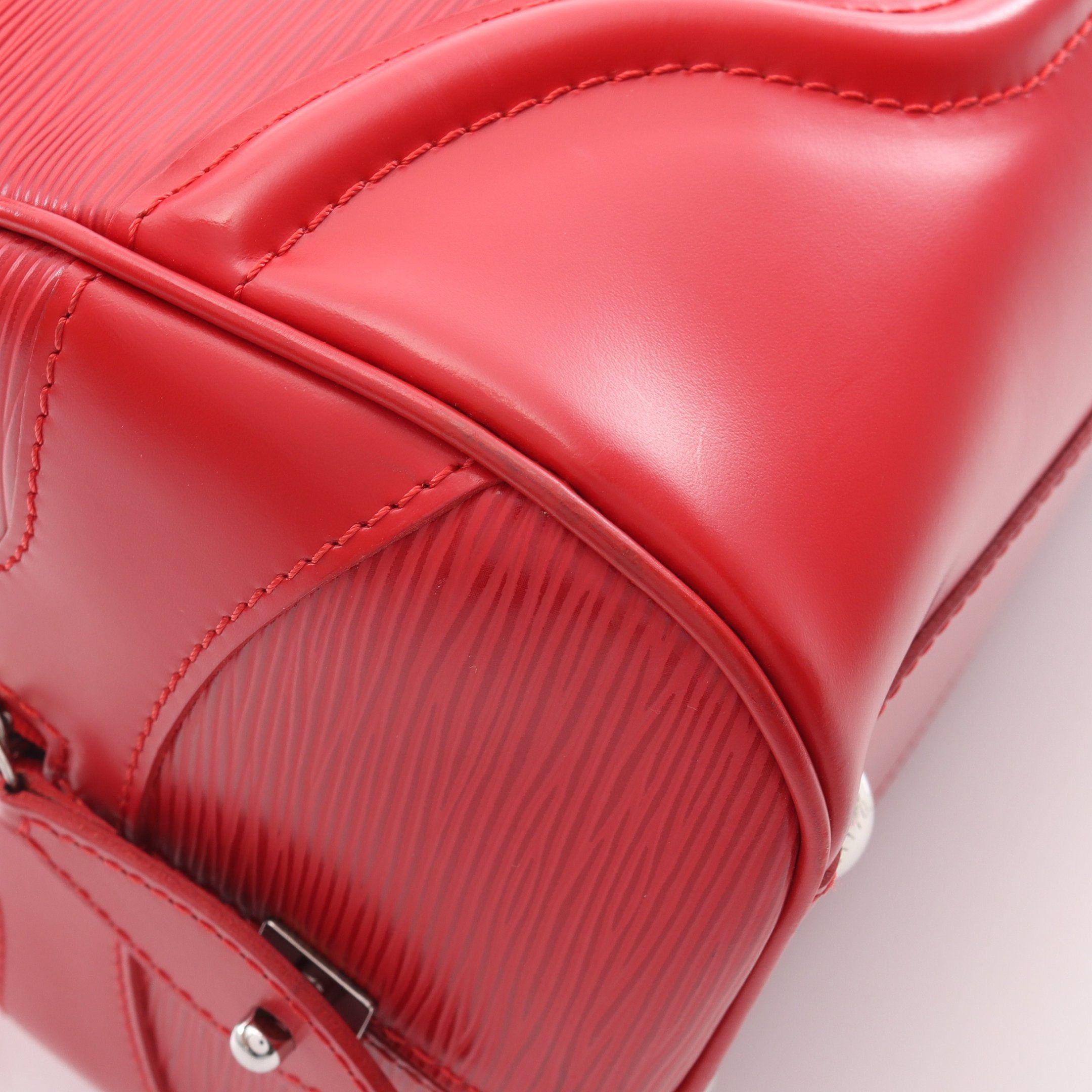 Louis Vuitton Louis Vuitton Bowling Montaigne Pm Epi Handbag Leather Red Size ONE SIZE - 6 Thumbnail