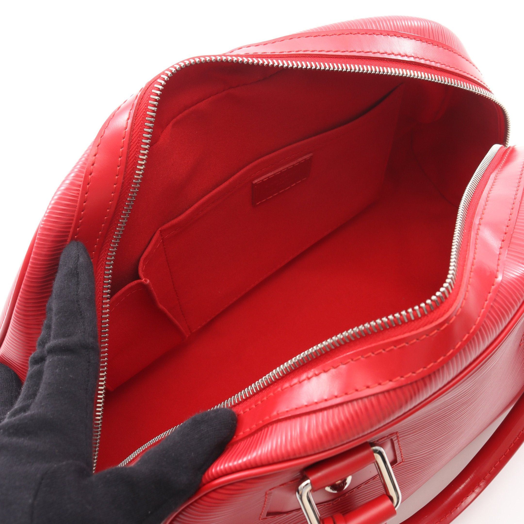 Louis Vuitton Louis Vuitton Bowling Montaigne Pm Epi Handbag Leather Red Size ONE SIZE - 3 Thumbnail