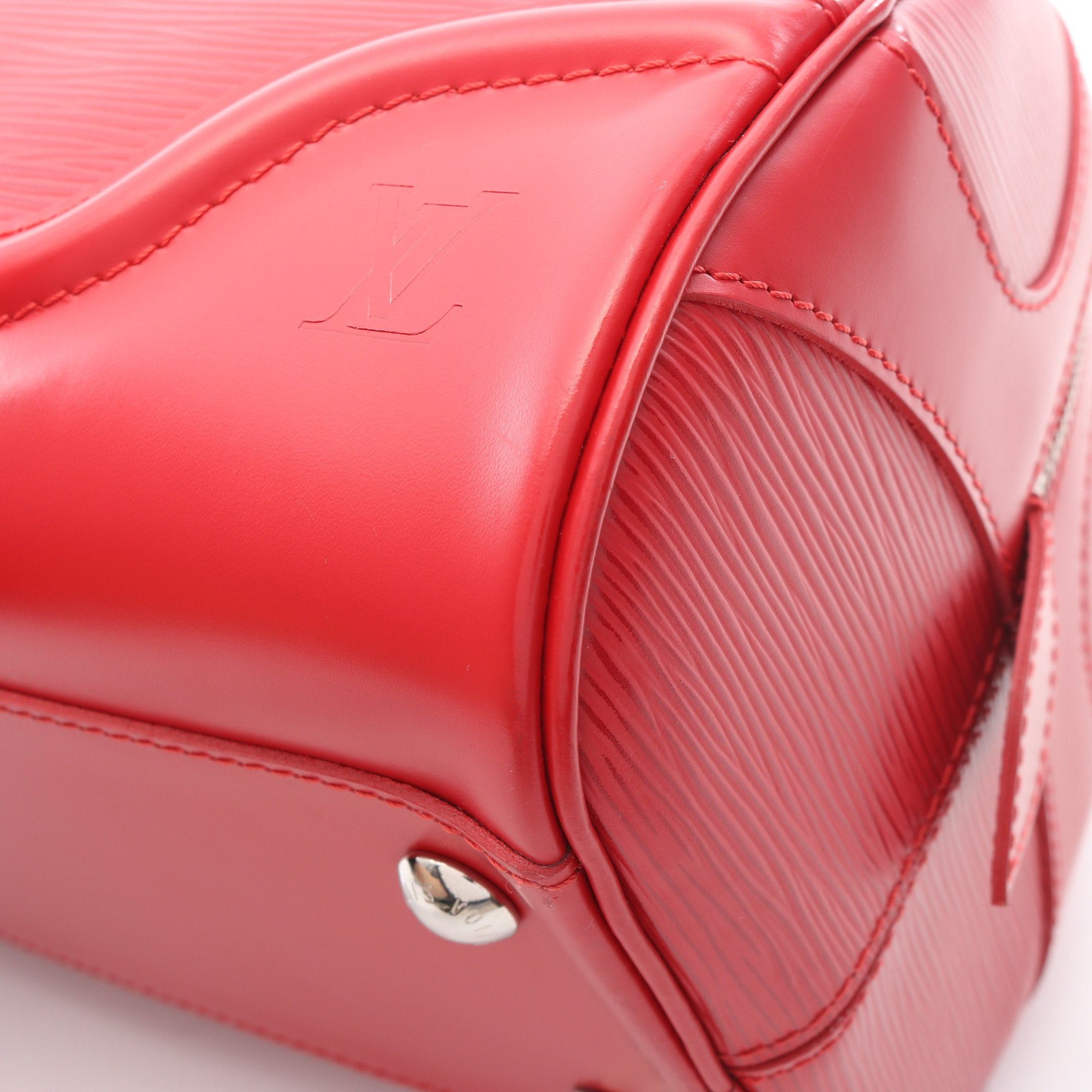 Louis Vuitton Louis Vuitton Bowling Montaigne Pm Epi Handbag Leather Red Size ONE SIZE - 7 Thumbnail