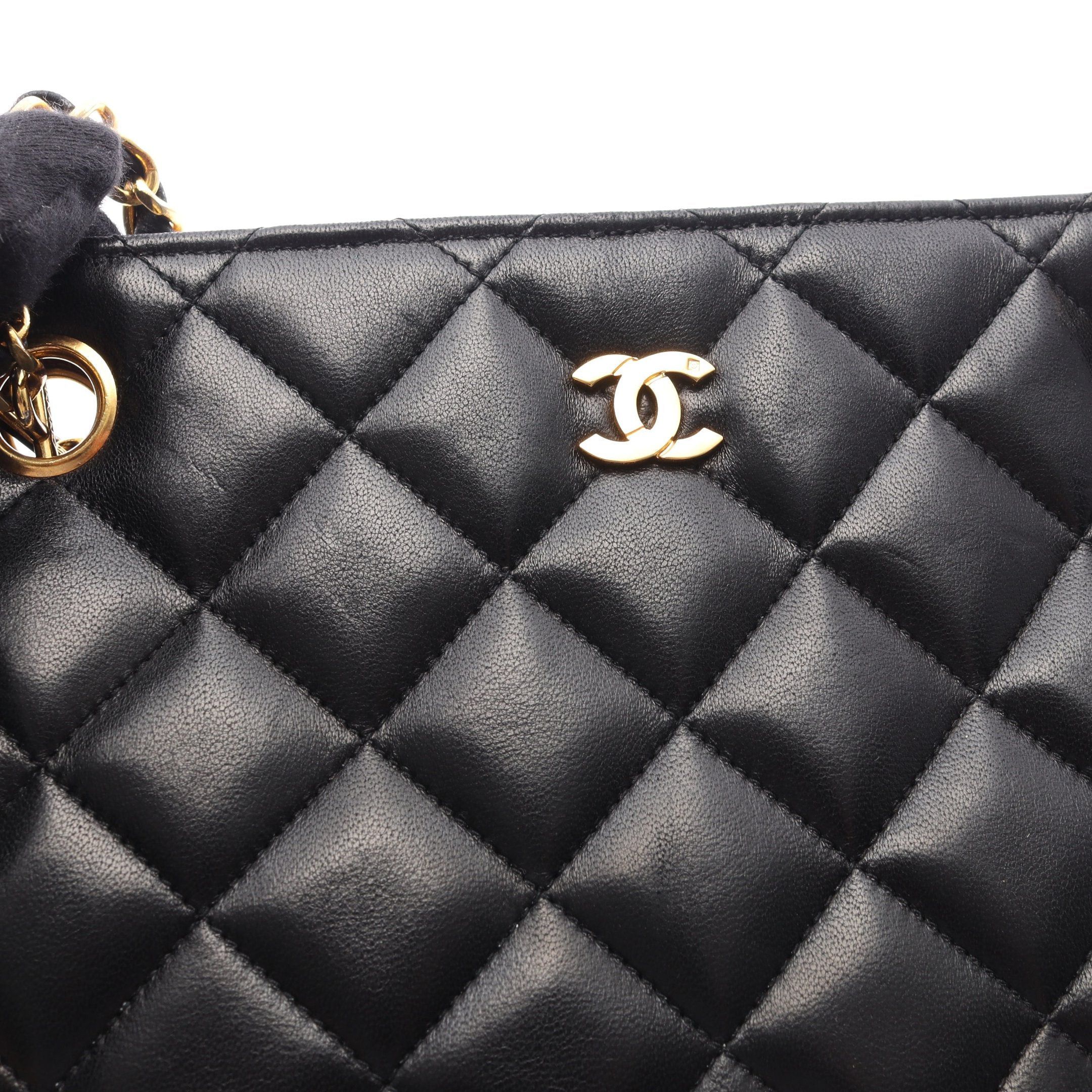 Chanel Chanel Matelasse Chain Shoulder Bag Tote Lambskin Black Gold Hardware Size ONE SIZE - 6 Thumbnail