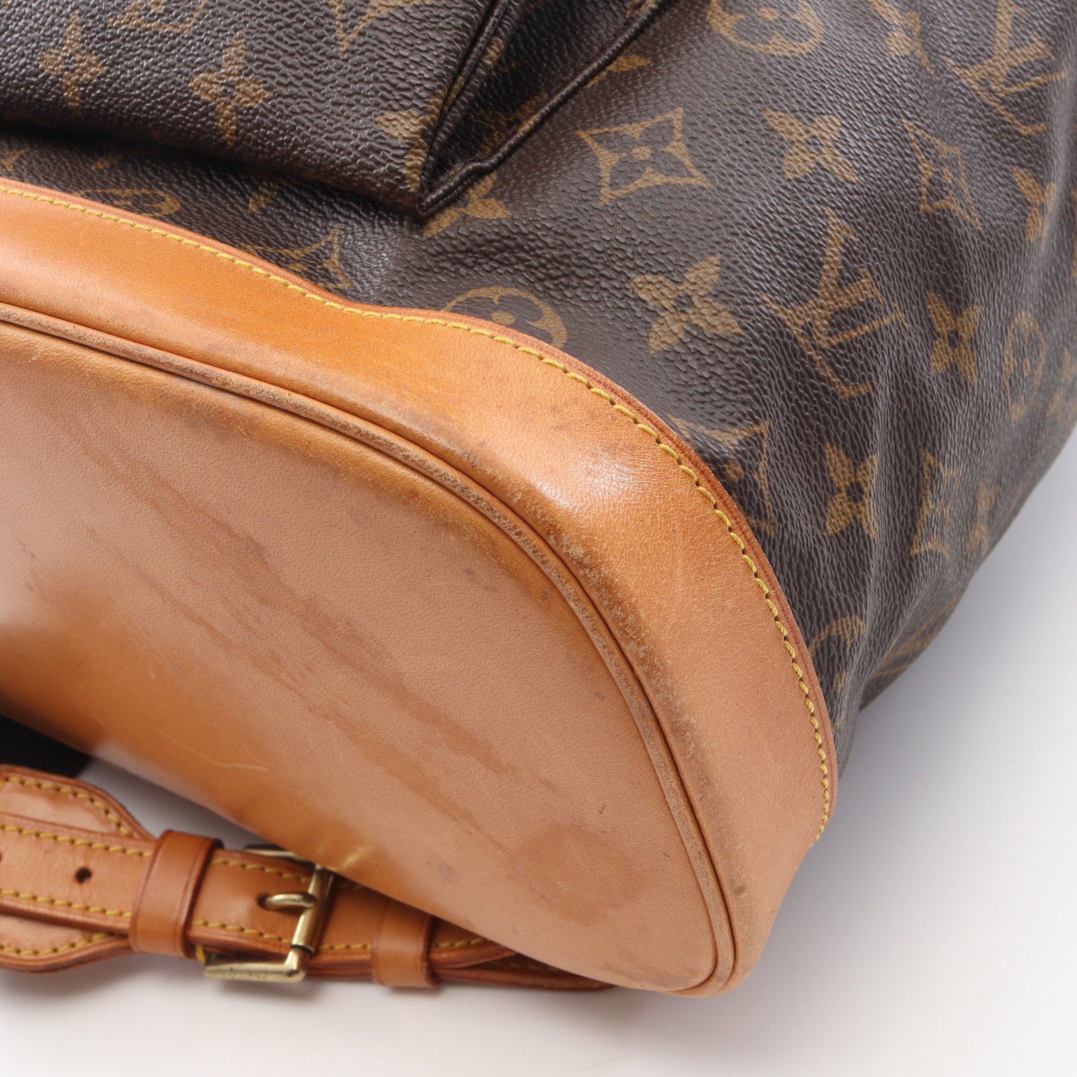 Louis Vuitton Louis Vuitton Montsouris Gm Monogram Backpack Rucksack Leather Brown Size ONE SIZE - 8 Thumbnail