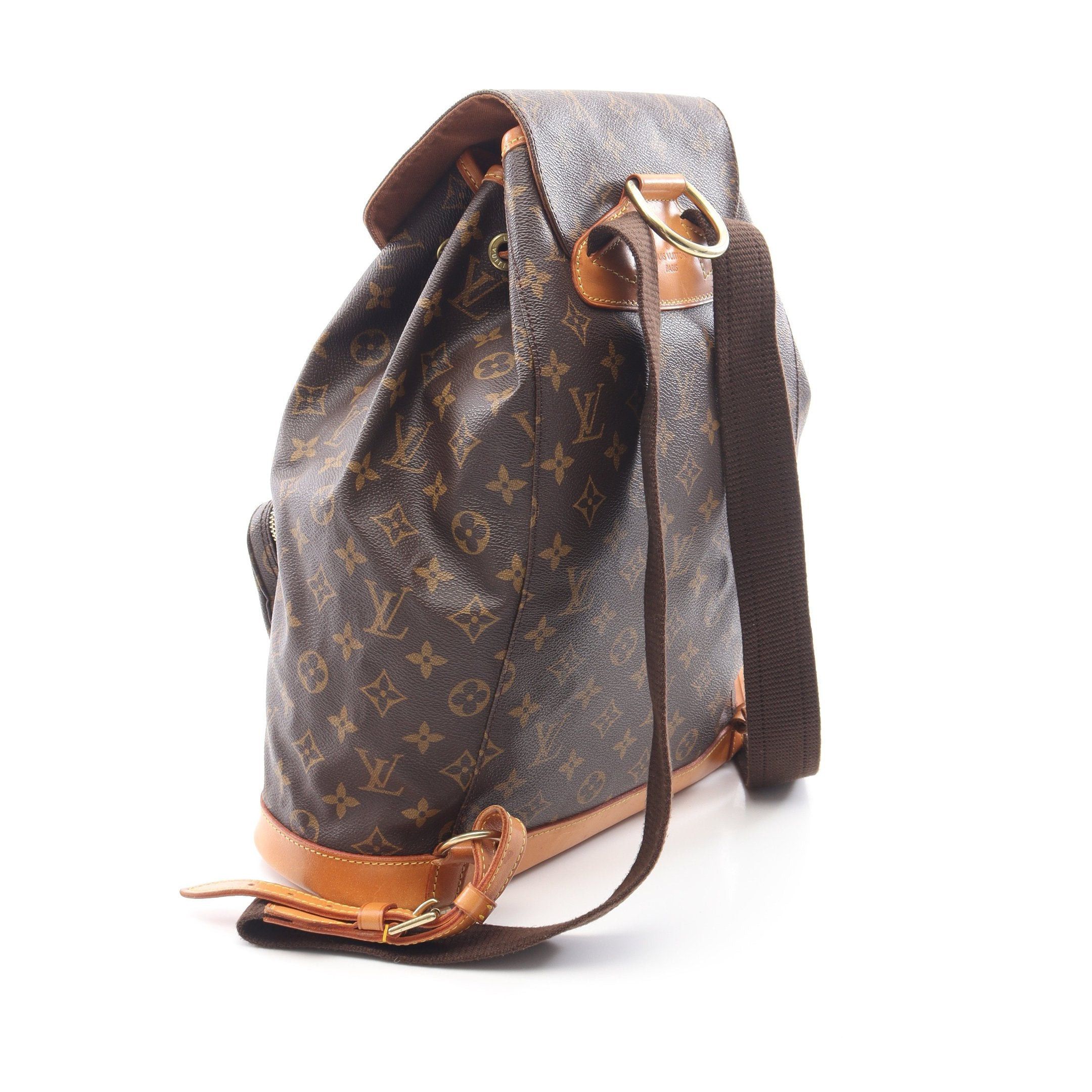 Louis Vuitton Louis Vuitton Montsouris Gm Monogram Backpack Rucksack Leather Brown Size ONE SIZE - 2 Thumbnail