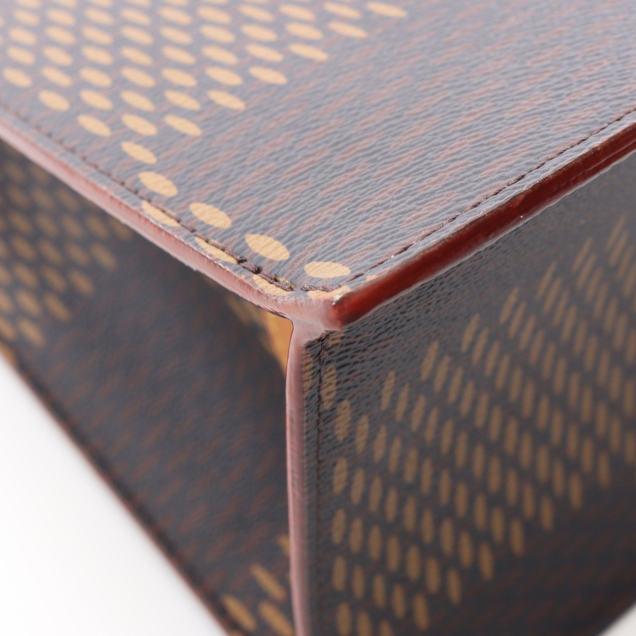 Louis Vuitton Louis Vuitton Louis Vuitton * Nigo Mini Tote Lv Squared Damier Ebene Giant Monogram Handbag Bag Leather Brown Size ONE SIZE - 8 Thumbnail