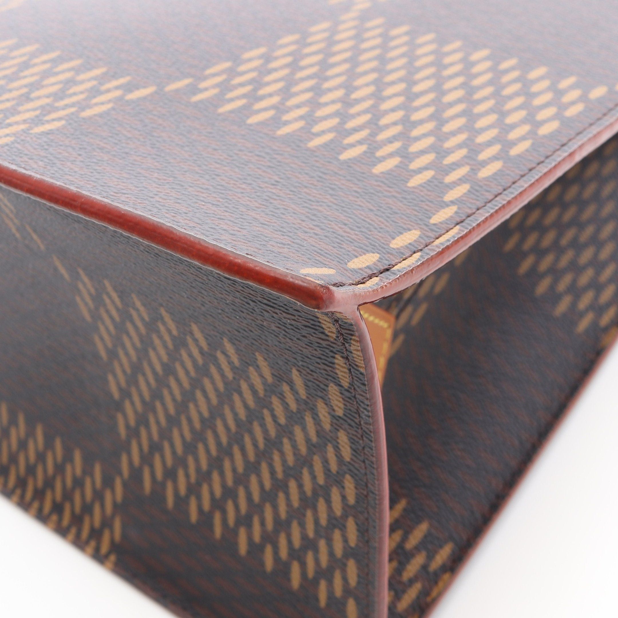 Louis Vuitton Louis Vuitton Louis Vuitton * Nigo Mini Tote Lv Squared Damier Ebene Giant Monogram Handbag Bag Leather Brown Size ONE SIZE - 7 Thumbnail