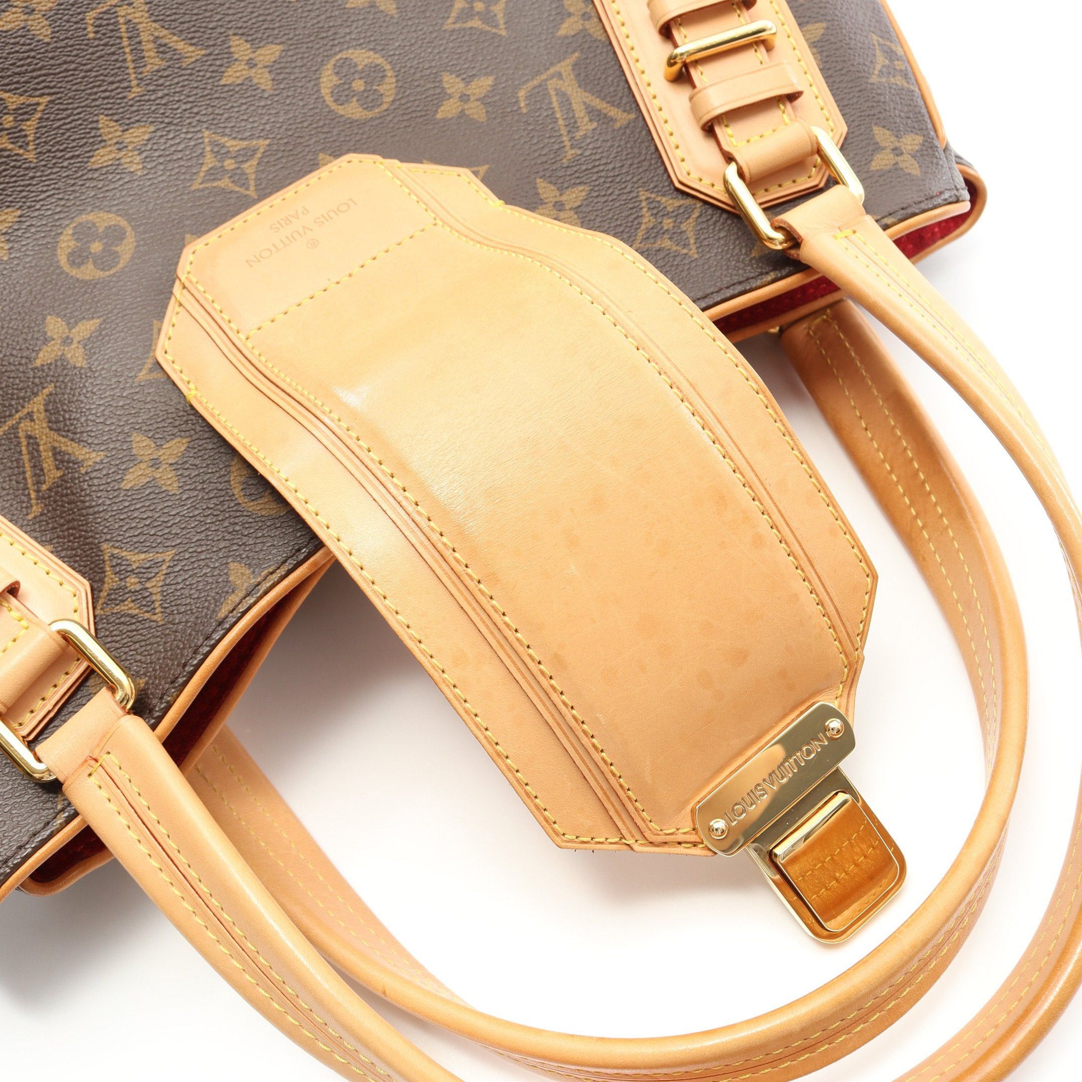 Louis Vuitton Louis Vuitton Greet Monogram Handbag Leather Brown Size ONE SIZE - 8 Thumbnail