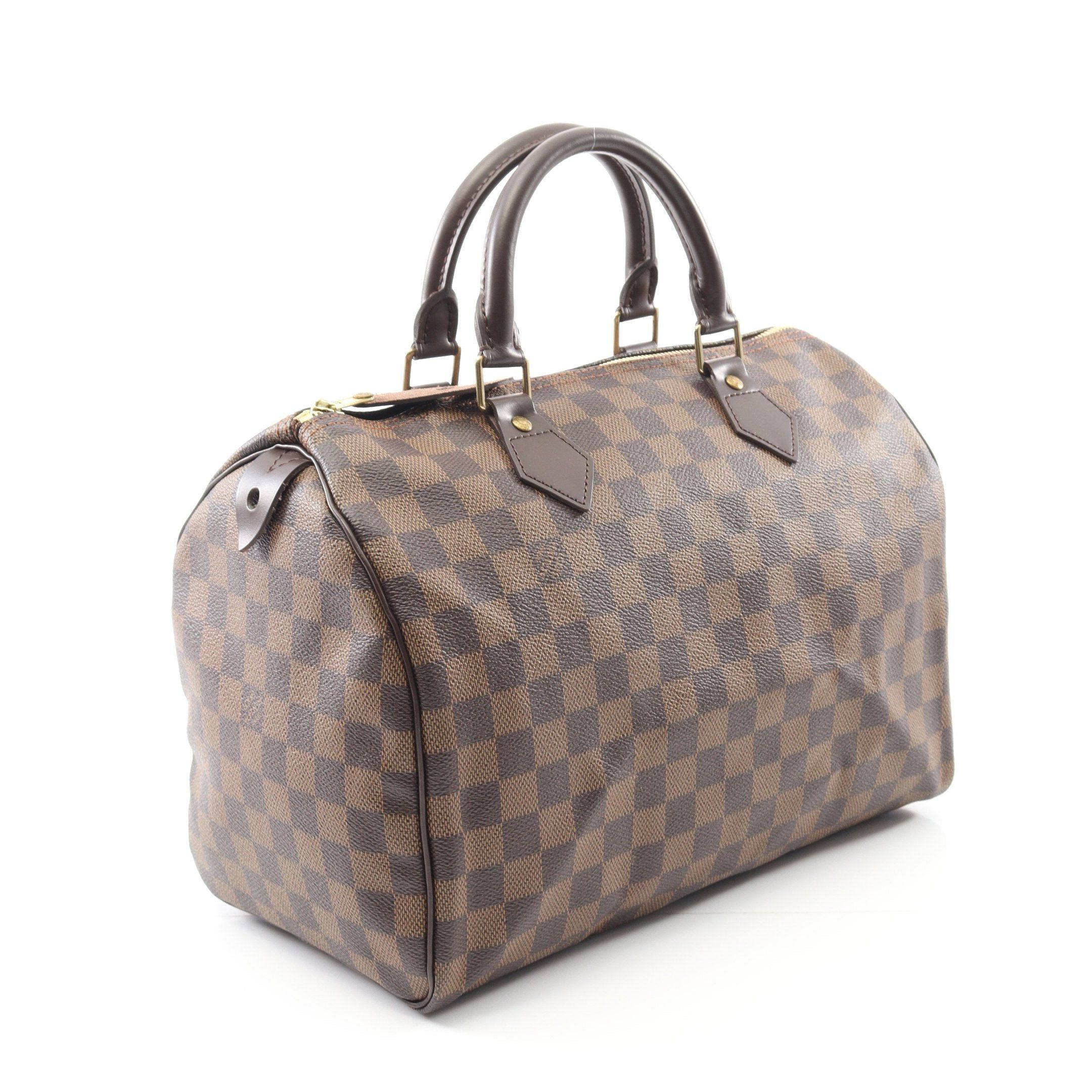 Louis Vuitton Louis Vuitton Speedy 30 Damier Ebene Handbag Leather Brown Size ONE SIZE - 2 Thumbnail